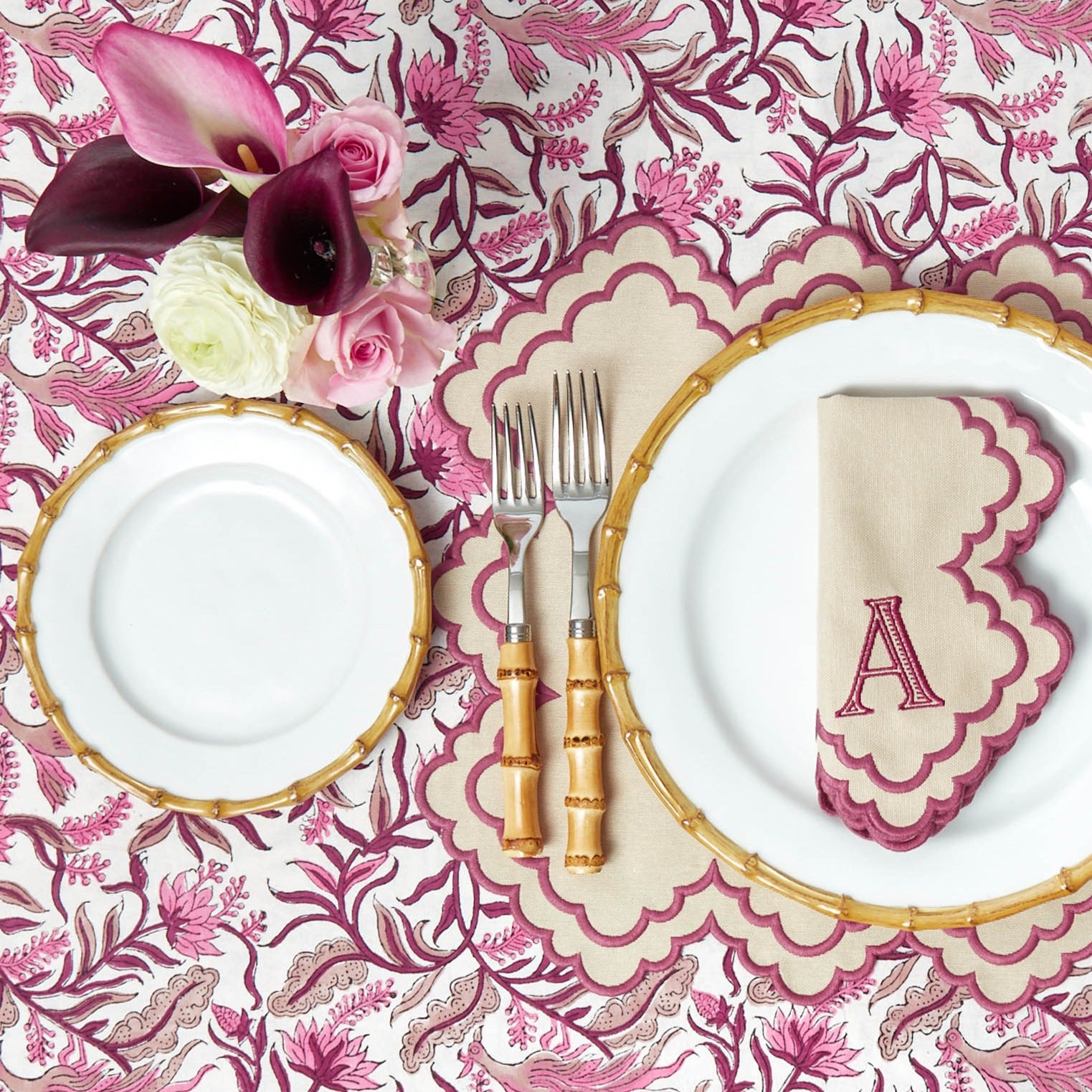 Nancy Bamboo Dinner & Starter Plates (Set of 8)