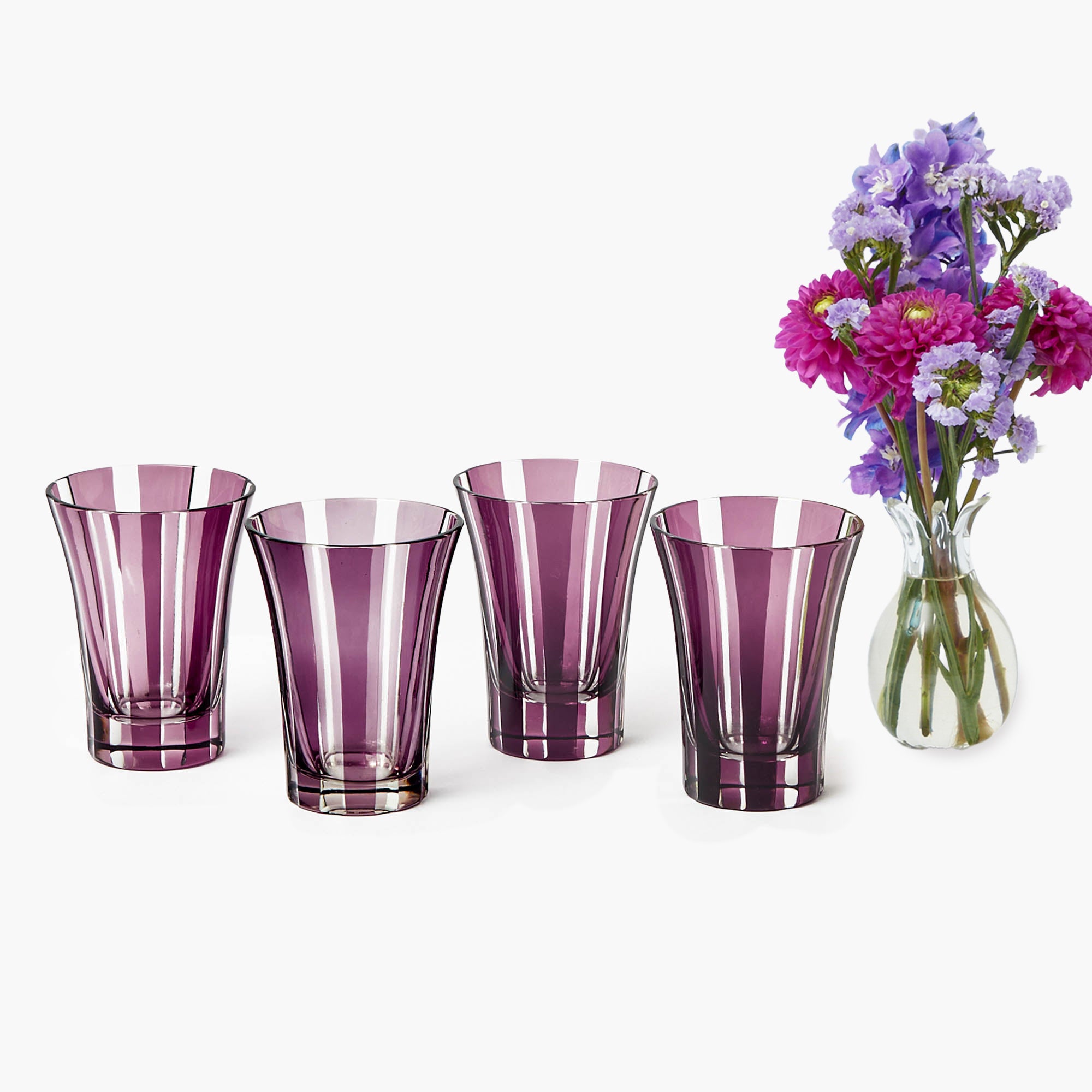 Purple Positano Glasses (Set of 4)