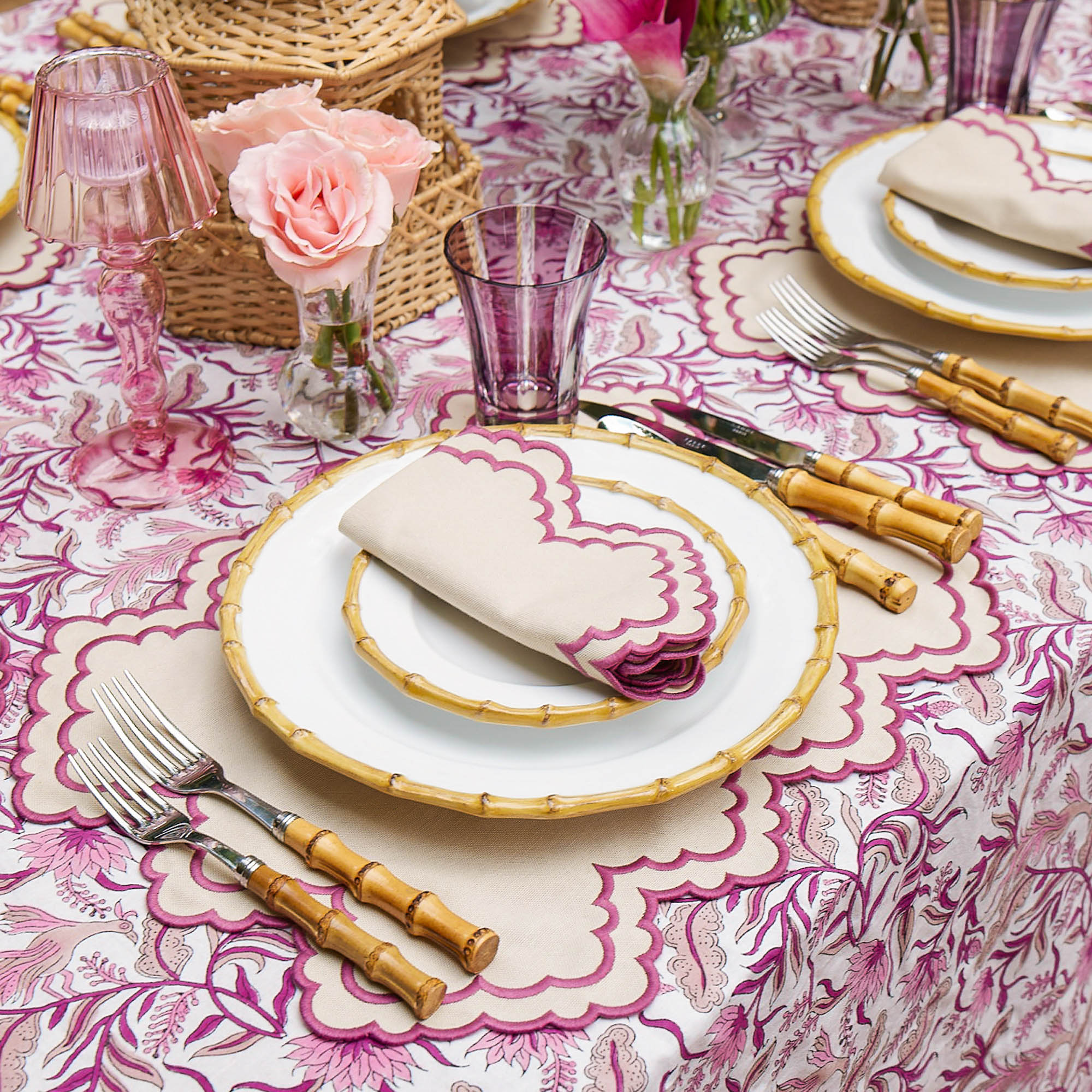 Scarlett Sand Placemats & Napkins (Set of 4)