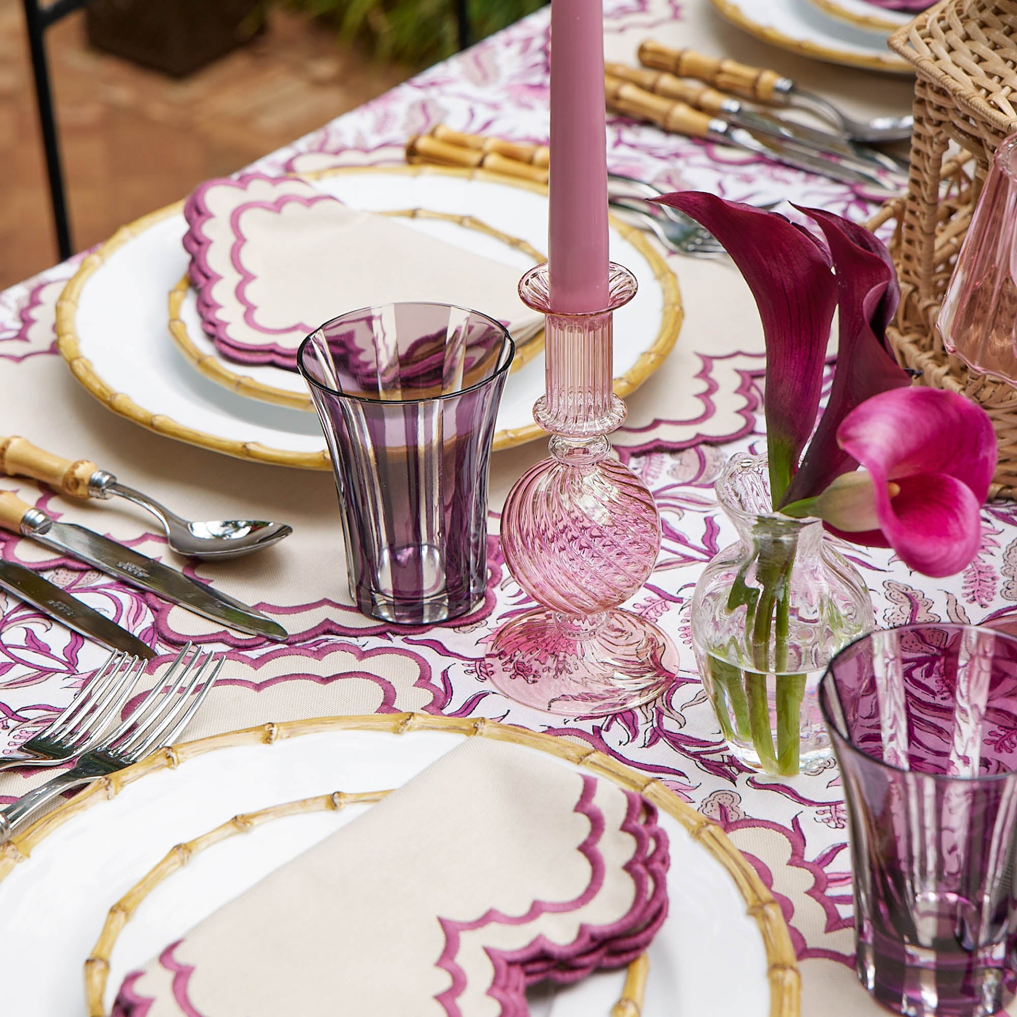 Small Camille Peony Candle Holder (Pair)