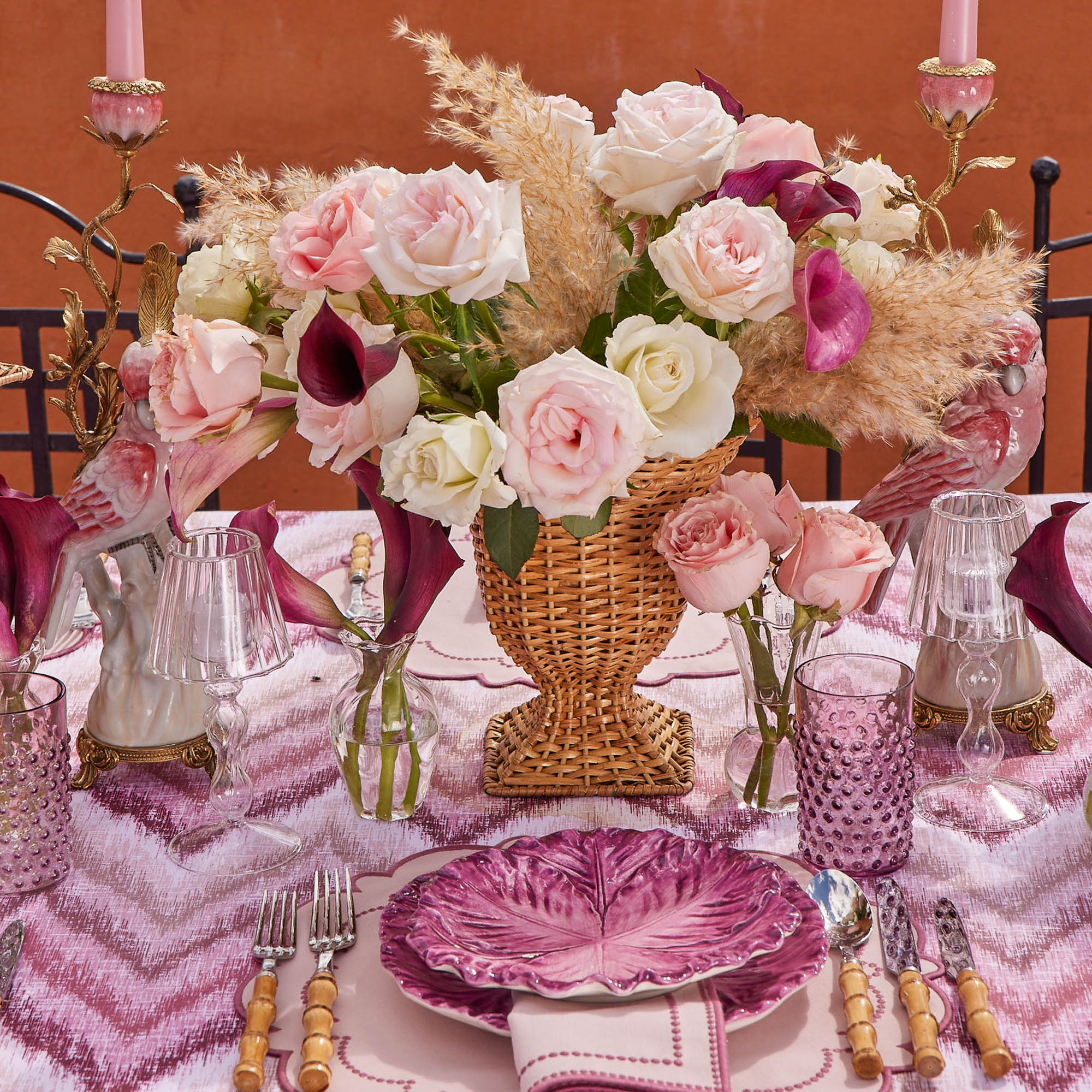 Small Rattan Urn Vase