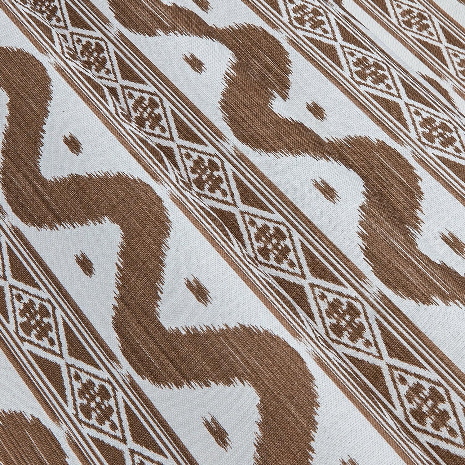Chestnut Brown Ikat Stripe Fabric - Mrs. Alice
