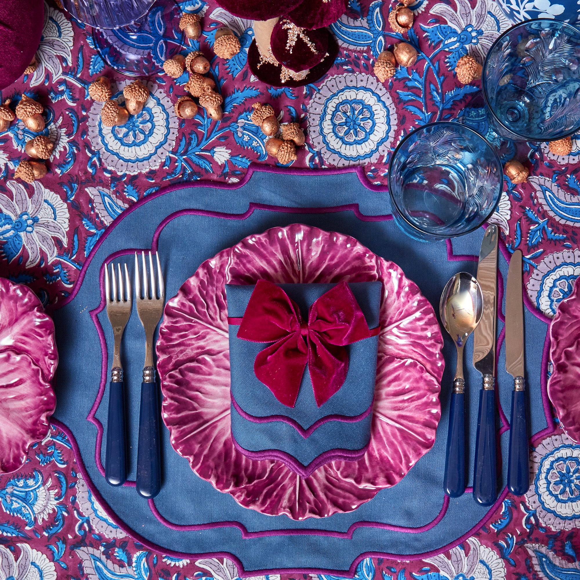 Marlene Blue & Purple Placemats (Set of 4)