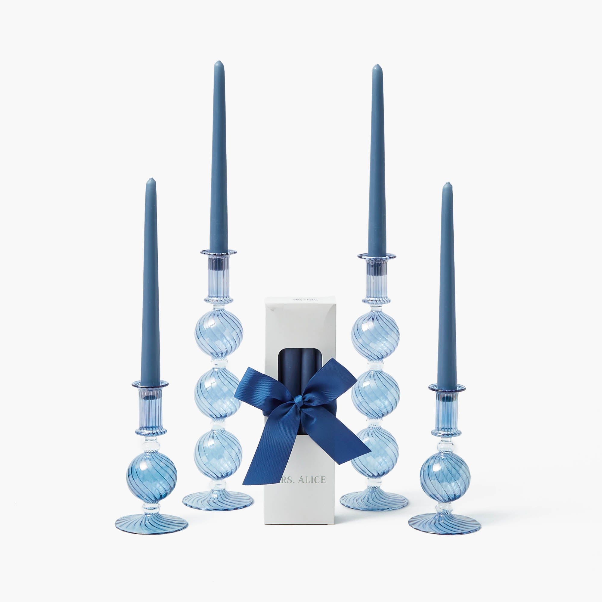Camille Azure Candle Set (Dusty Blue)