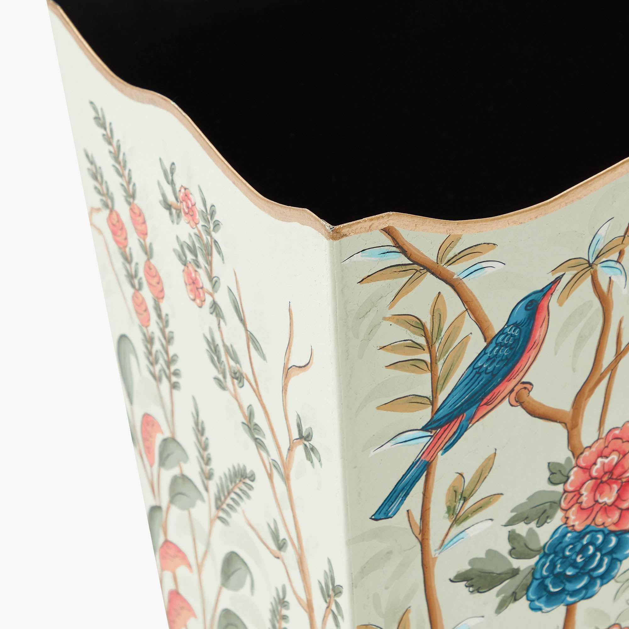 Chinoiserie Tole Waste Paper Bin