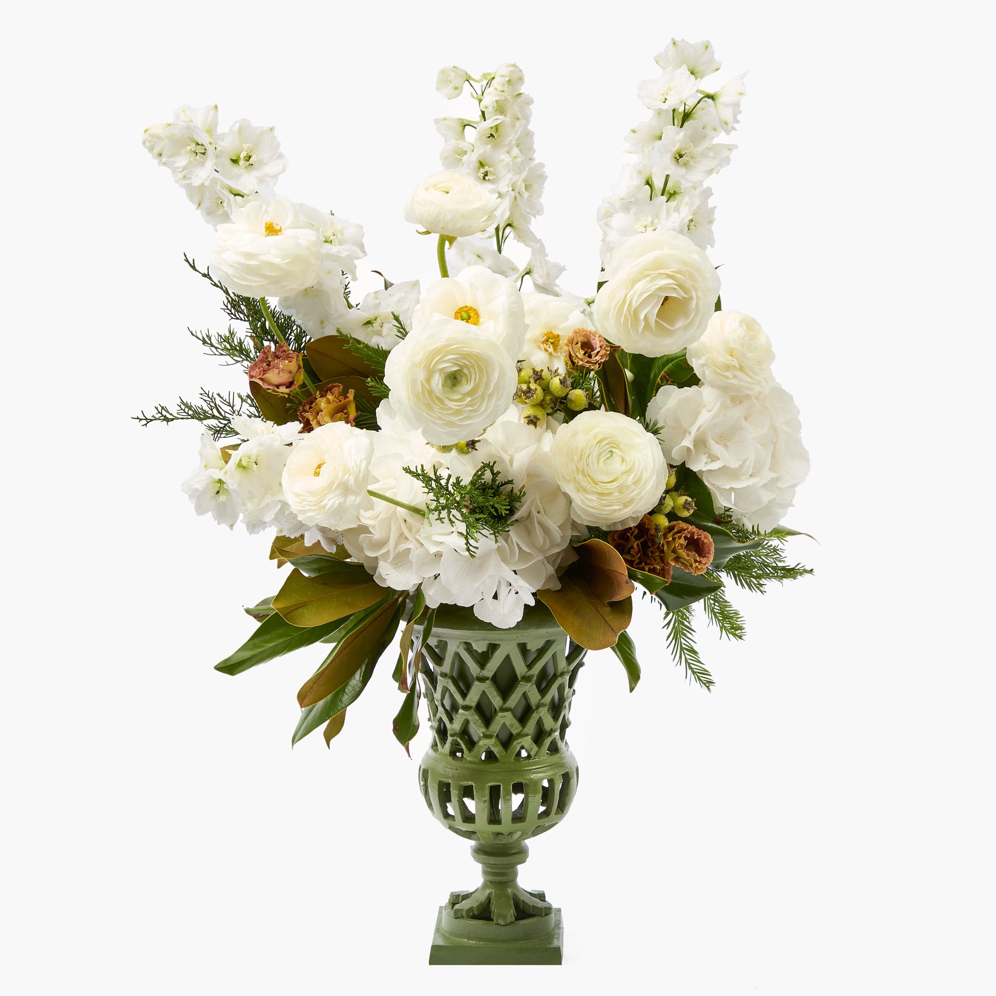 Small Adelaide Green Lattice Urn Vase