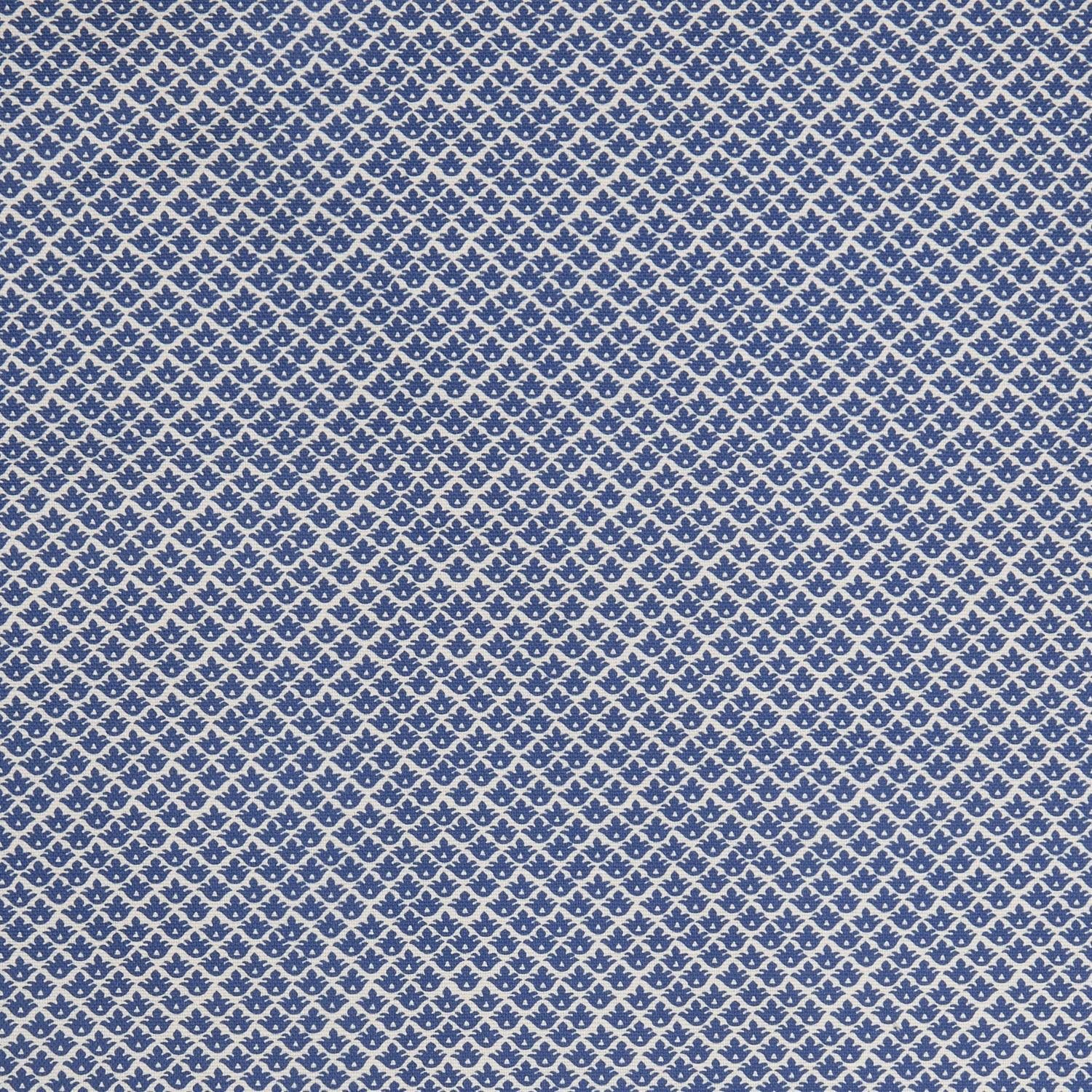 Cobalt Blue Lotus Flower Fabric - Mrs. Alice