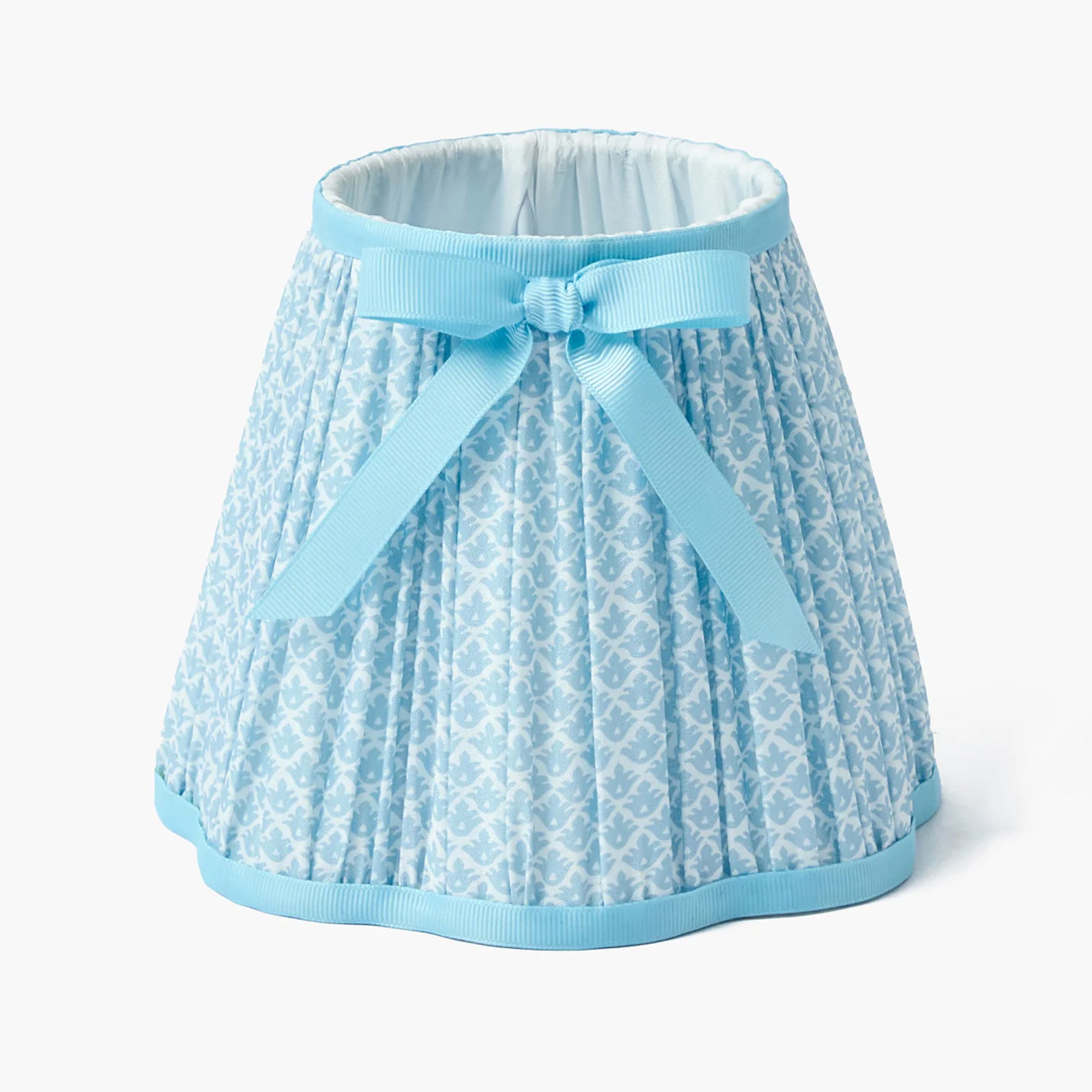 Soft Blue Lotus Bow Lampshade (18cm)