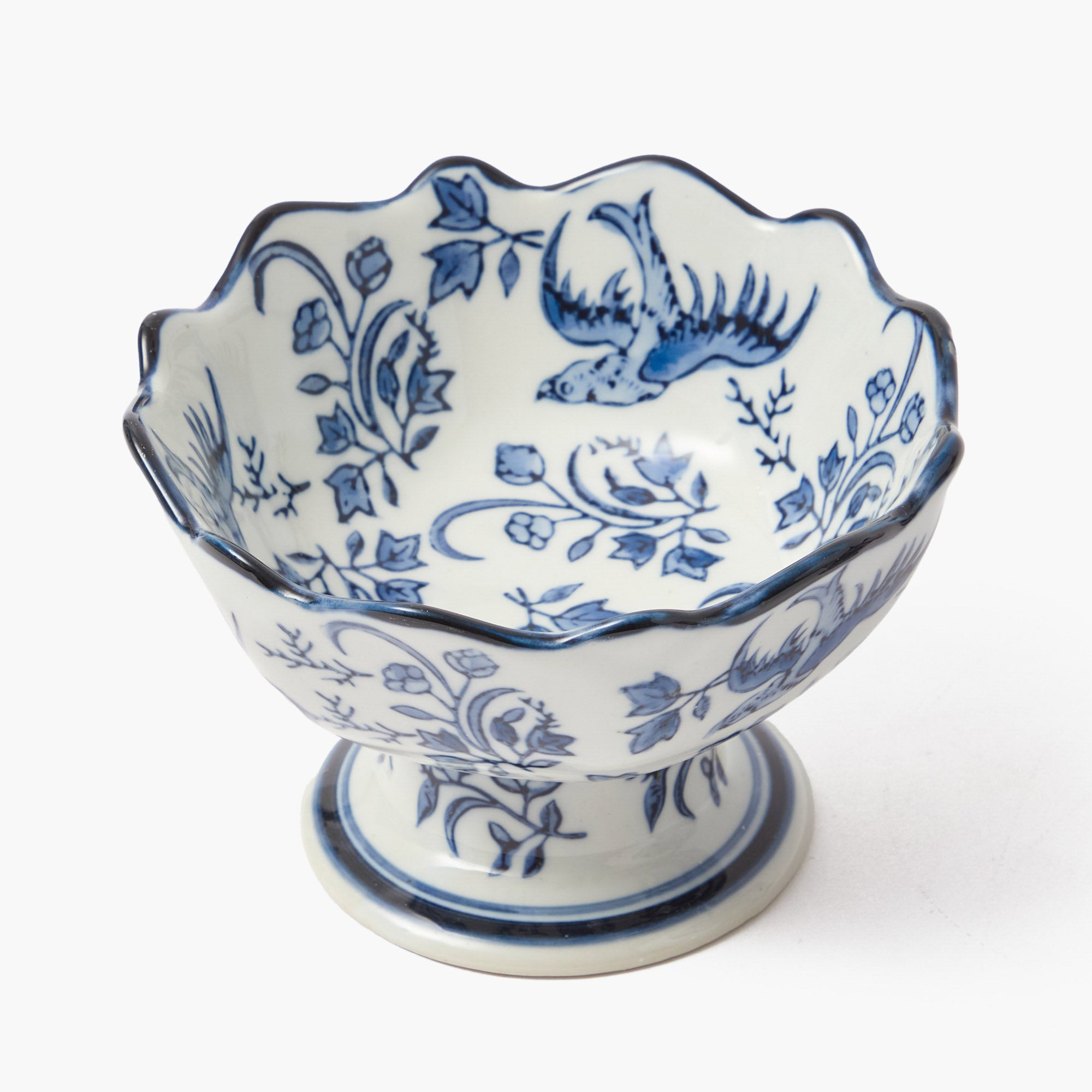 Chinoiserie Scalloped Nibble Bowls (Pair)
