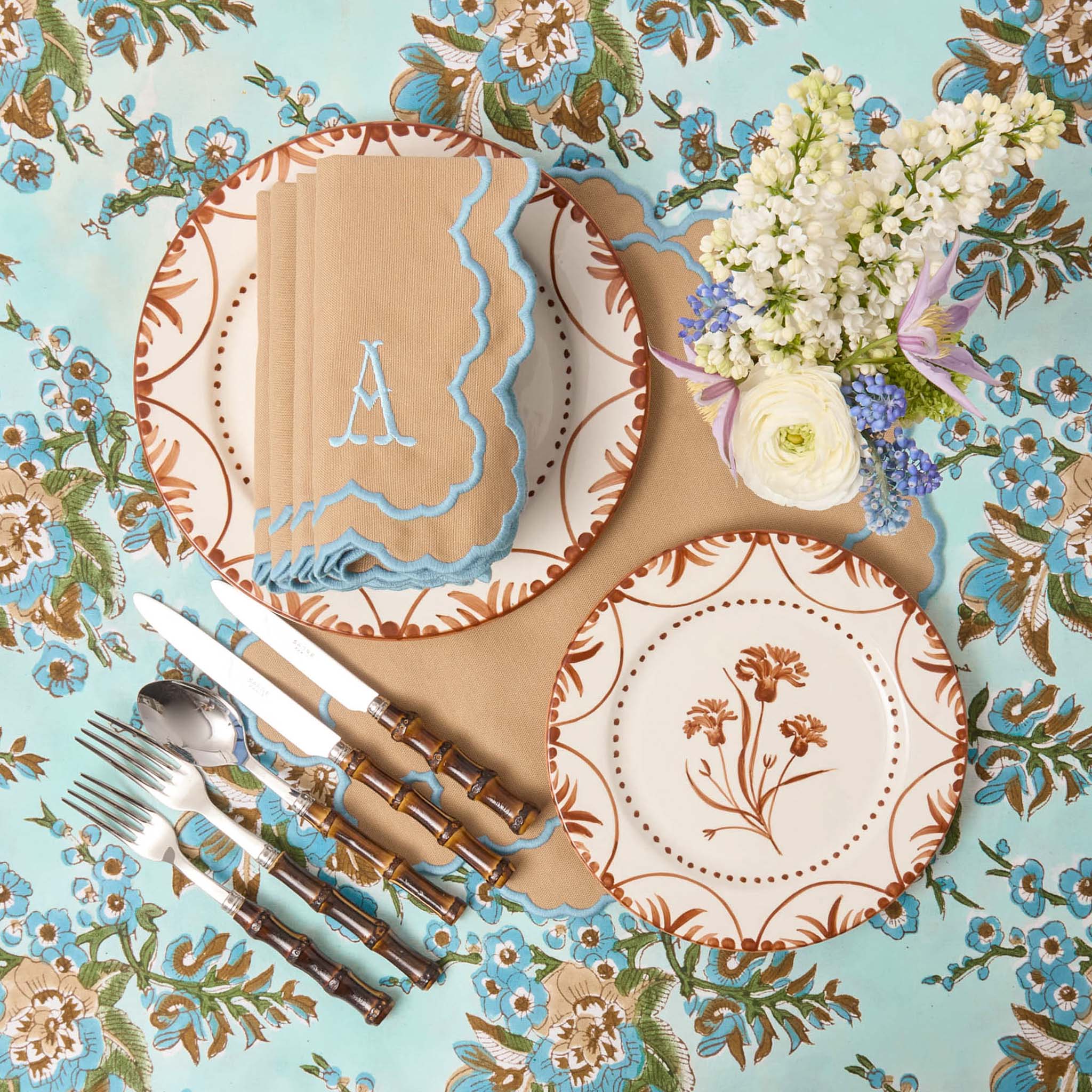 Lily Sand & Blue Placemats (Set of 4)