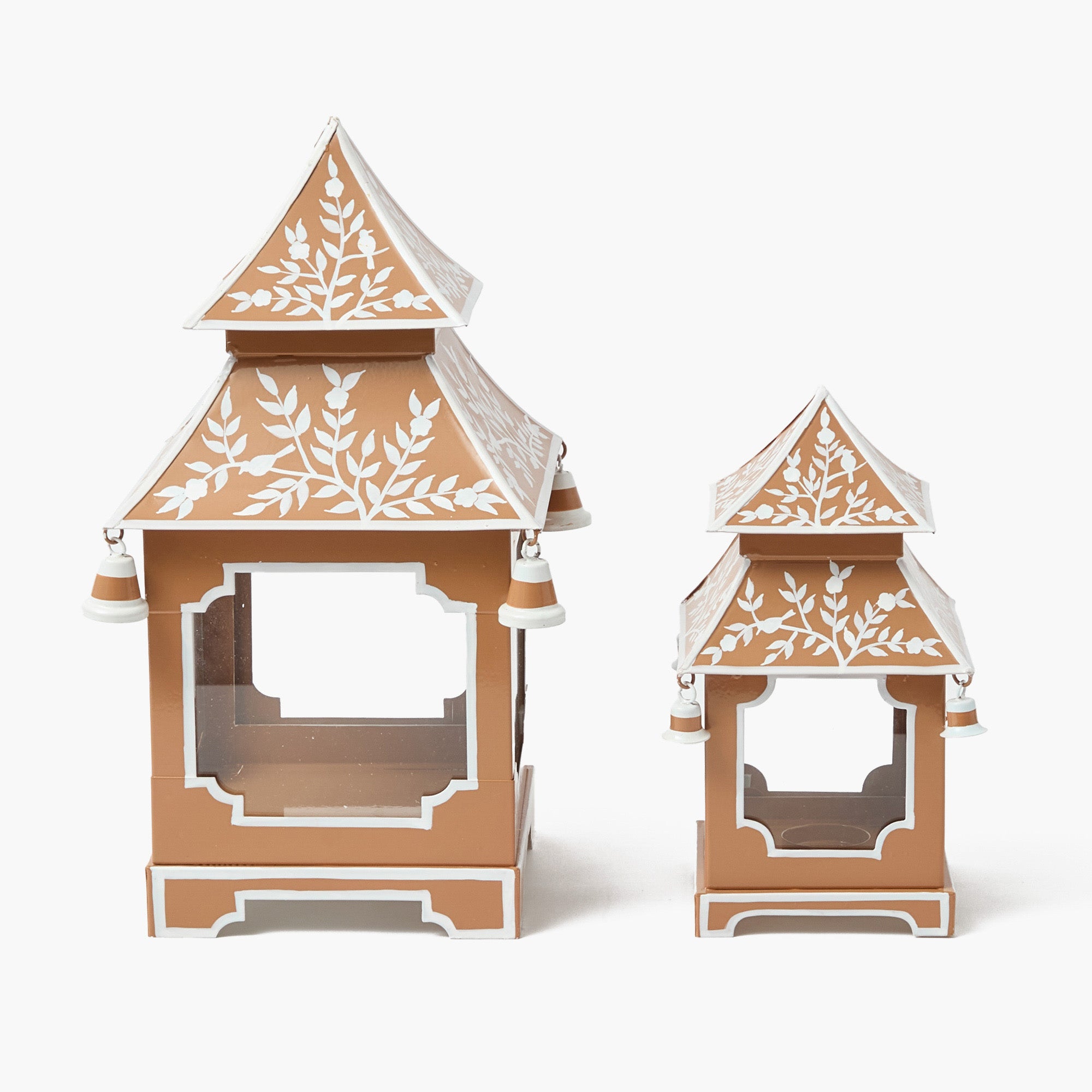 Caramel Chinoiserie Pagoda Lantern