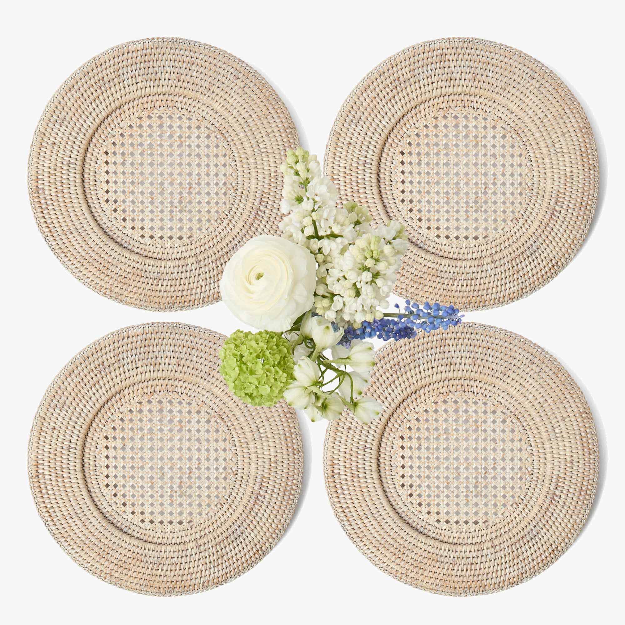 Natural Rattan Charger Plates (Set of 4)