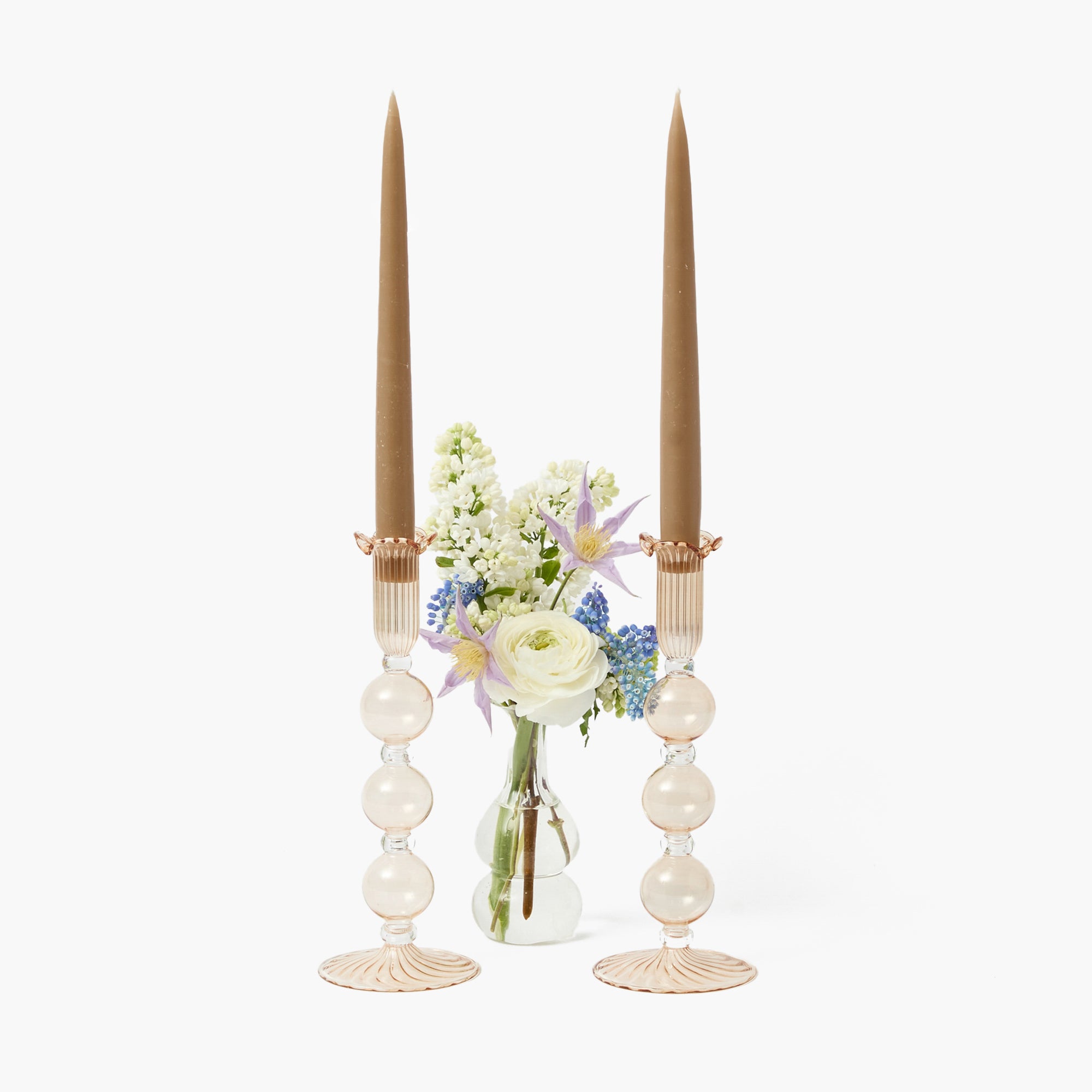 Eden Chestnut Candle Holder (Pair)