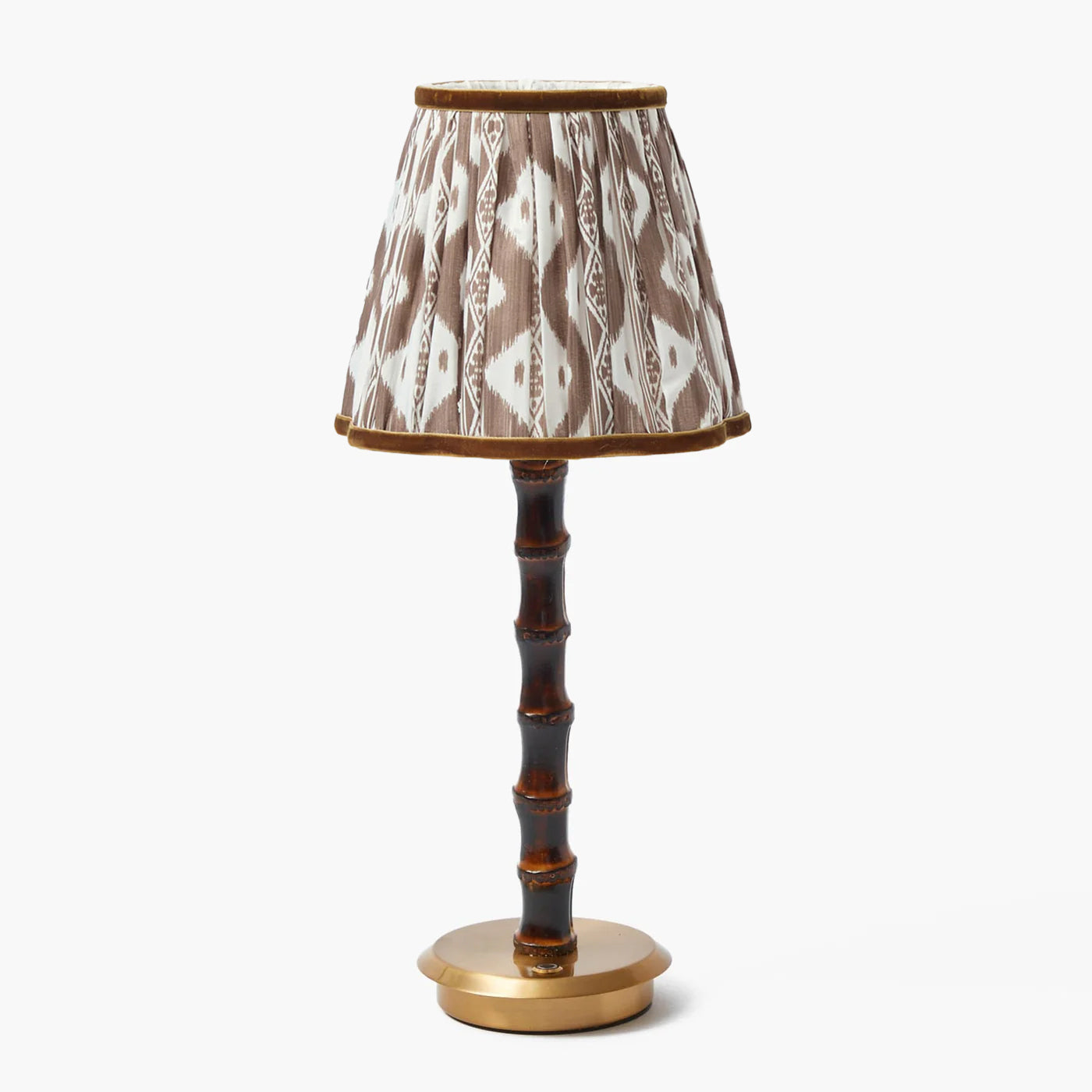 Chocolate Brown Ikat Lampshade (18cm)