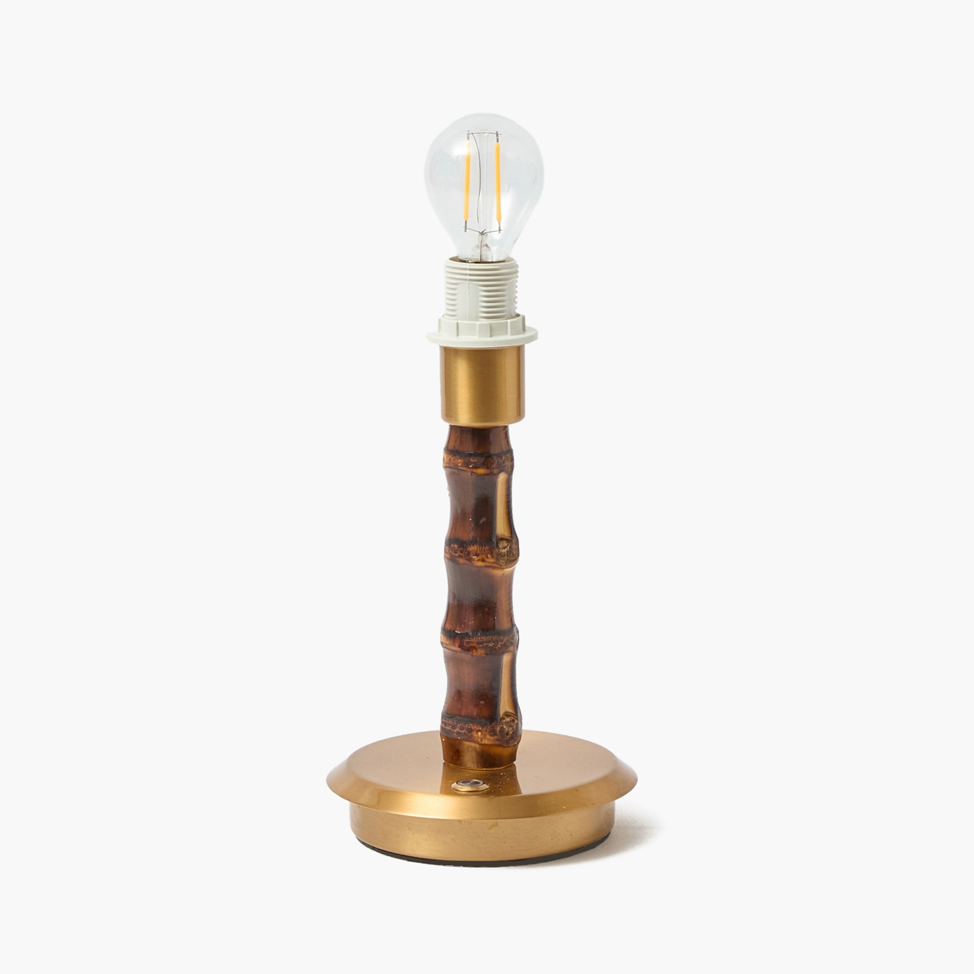 Short Burnt Bamboo Rechargeable Lamp