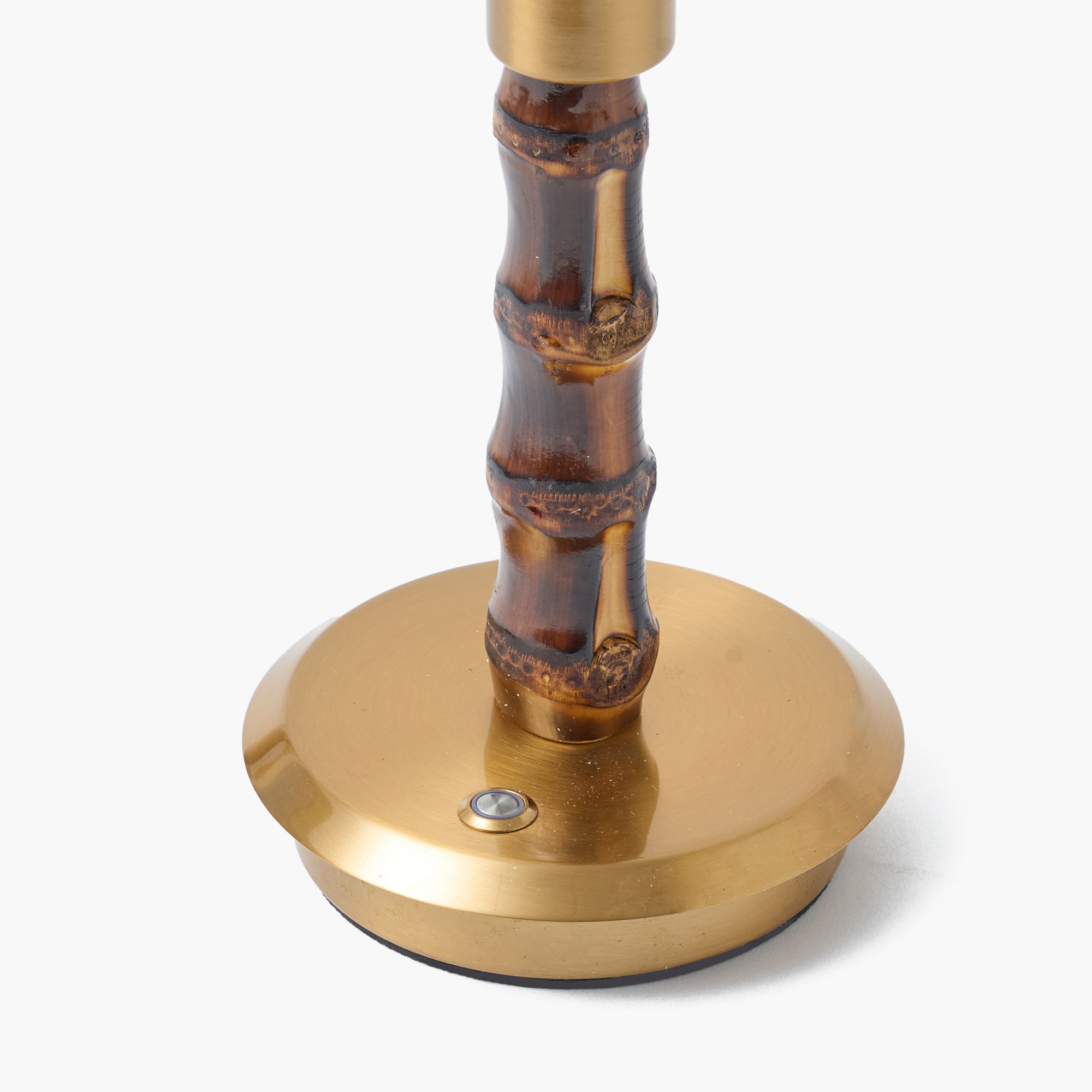 Short Burnt Bamboo Rechargeable Lamp