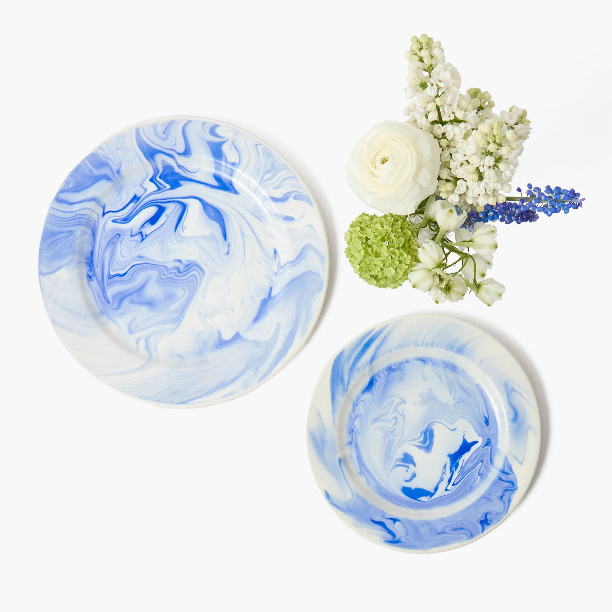 Julia Blue Marbled Starter Plate (Set of 4)