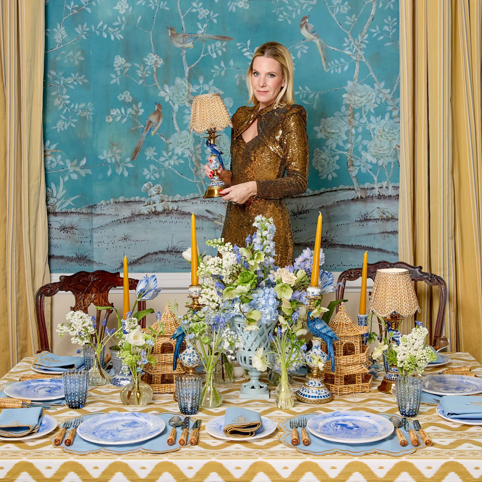 Blue Parrot Rechargeable Lamp