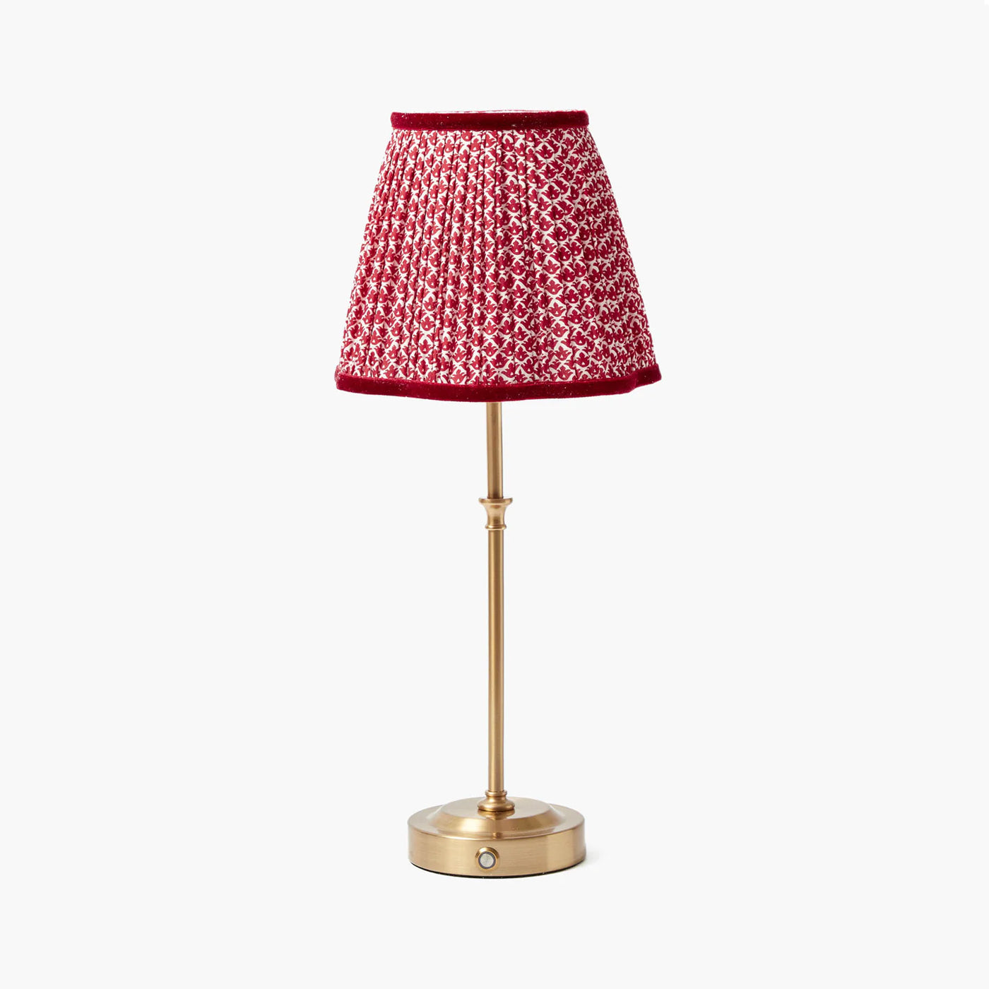 Edie Rechargeable Lamp with Red Lotus Shade (18cm)