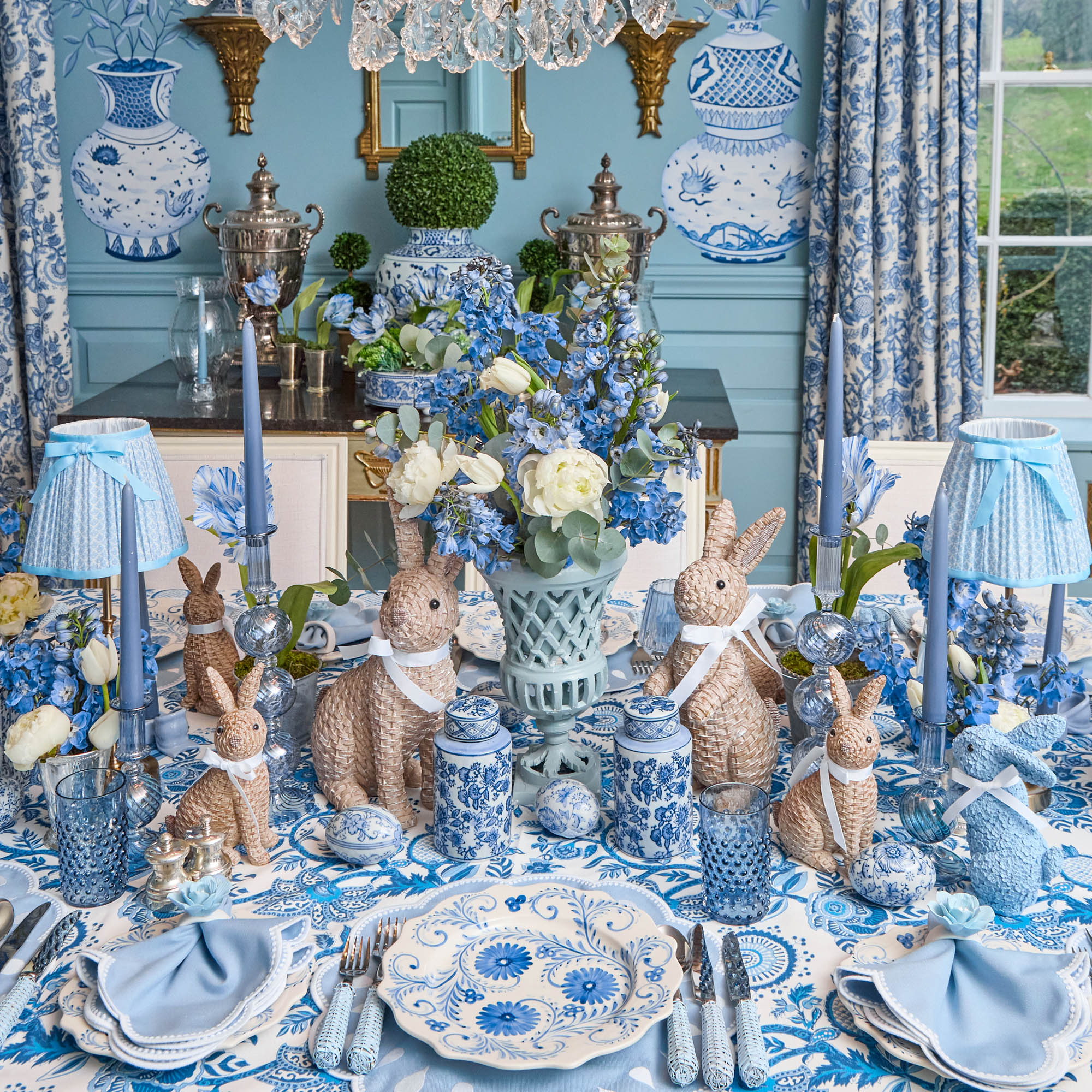 Blue Flowers Starter Plate