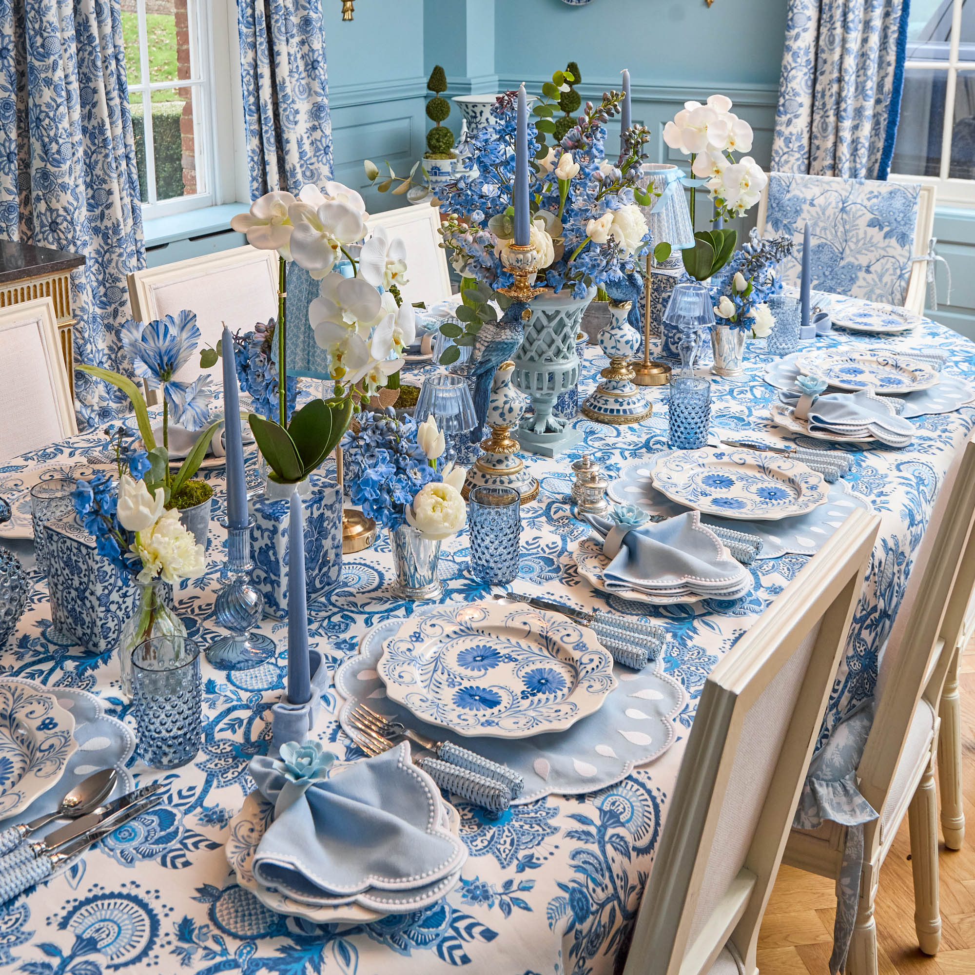 Faux Orchid in Chinoiserie Vase