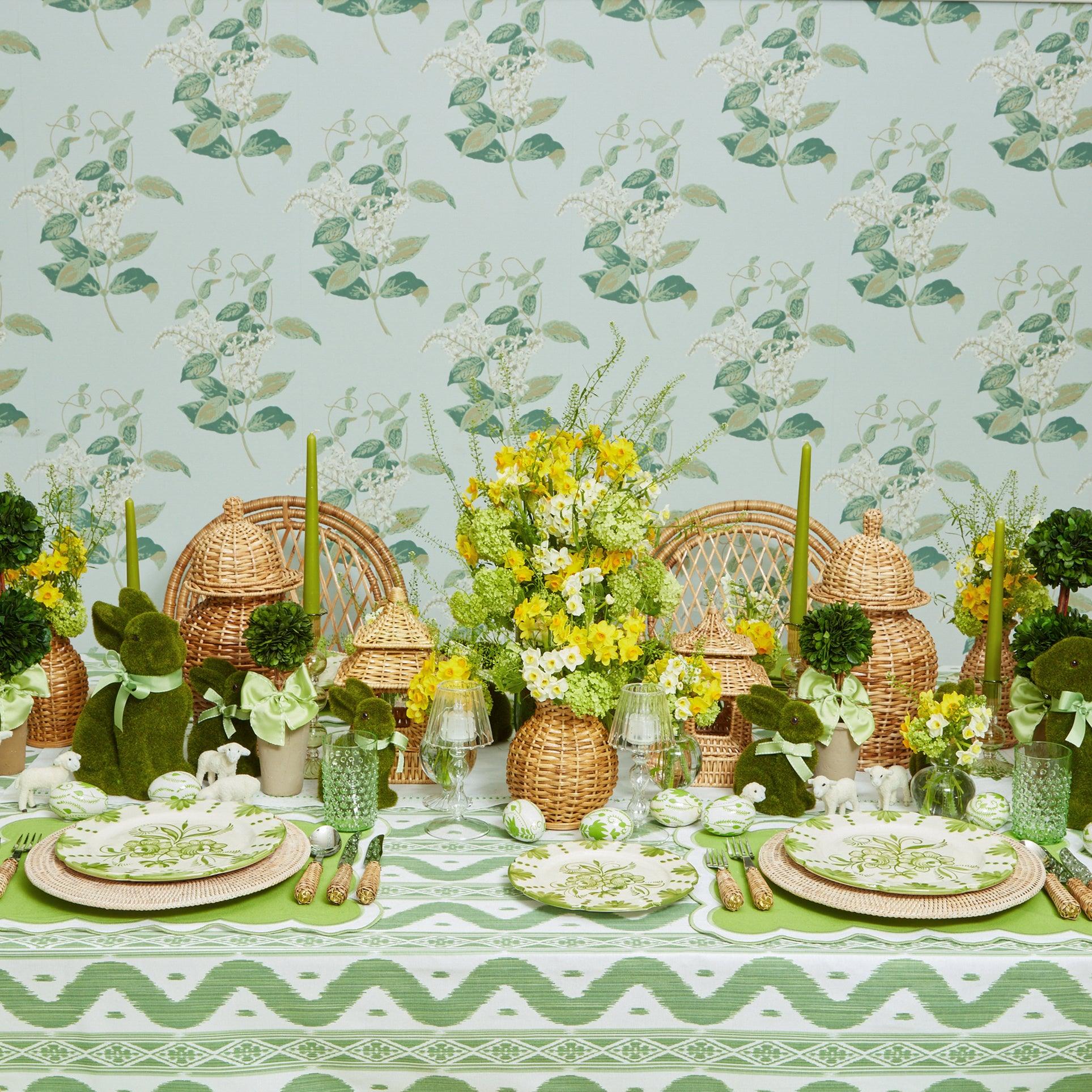 Emerald Hobnail Glasses (Set of 6) - Mrs. Alice