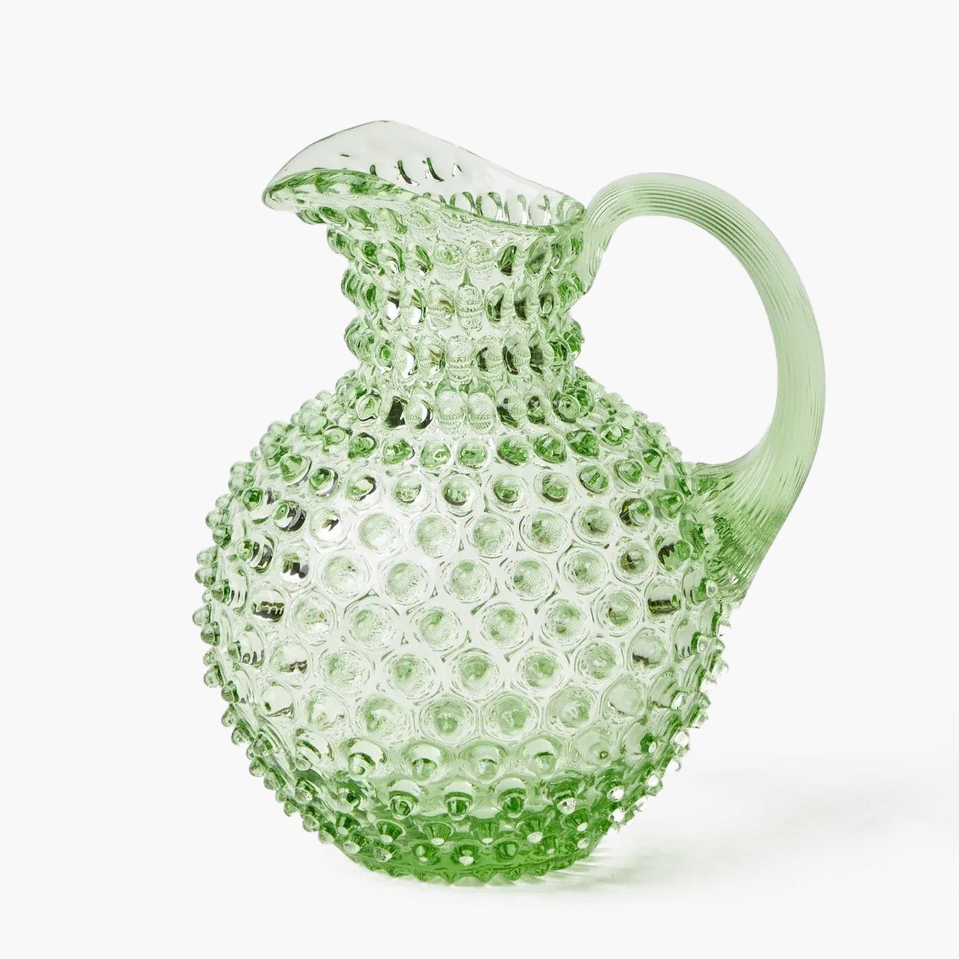 Emerald Hobnail Jug