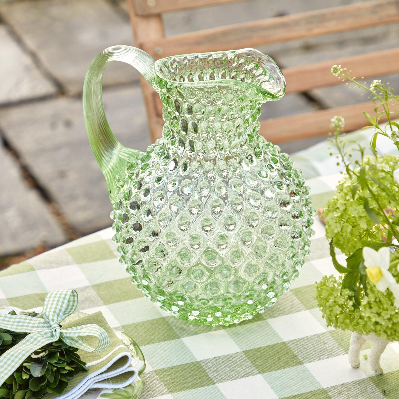 Emerald Hobnail Jug - Mrs. Alice