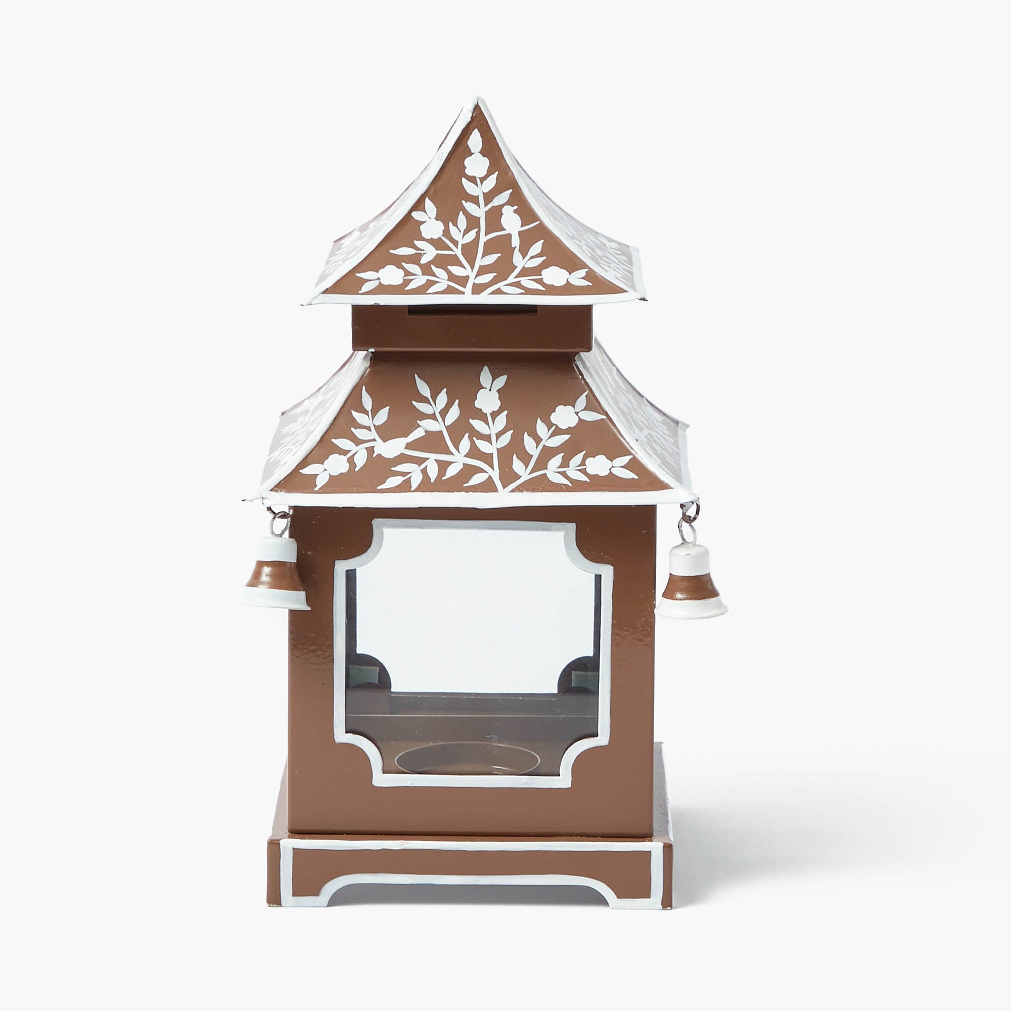 Chocolate Chinoiserie Pagoda Lantern