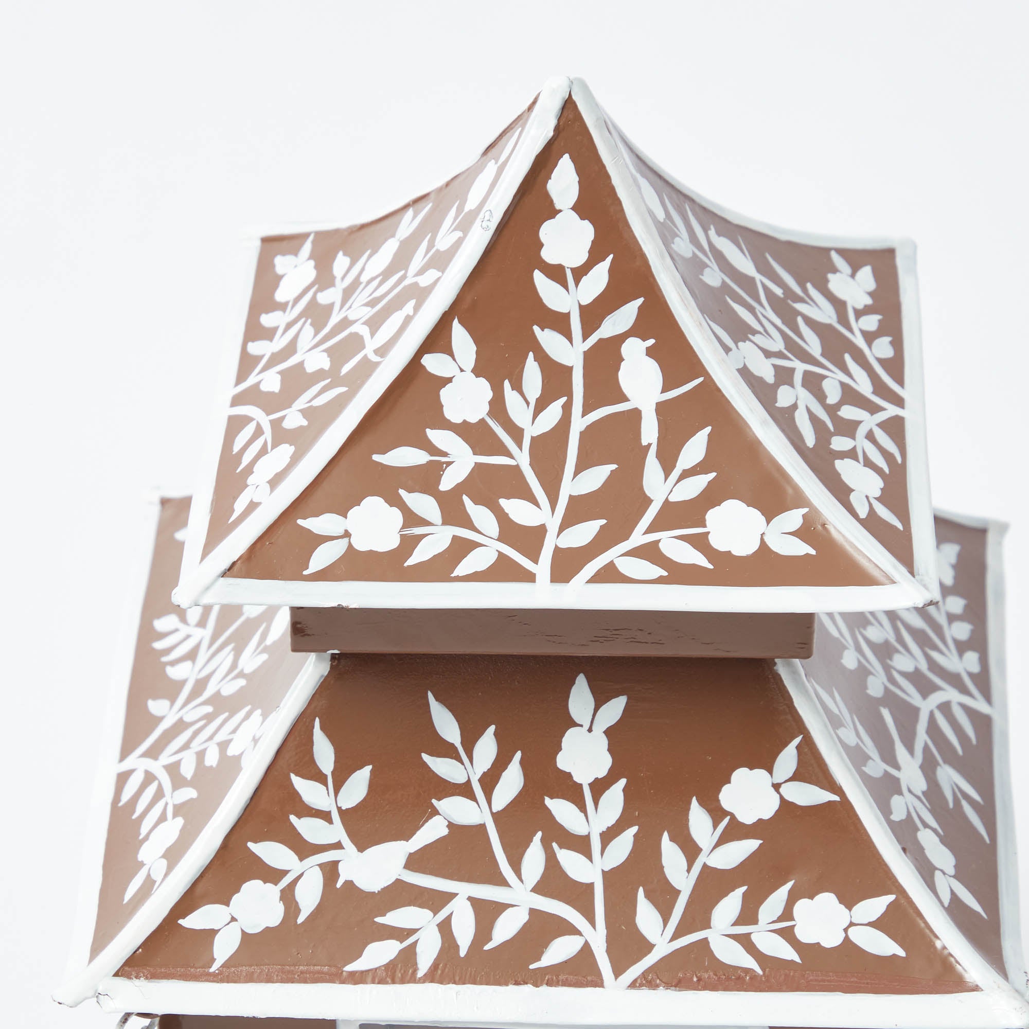 Chocolate Chinoiserie Pagoda Lantern