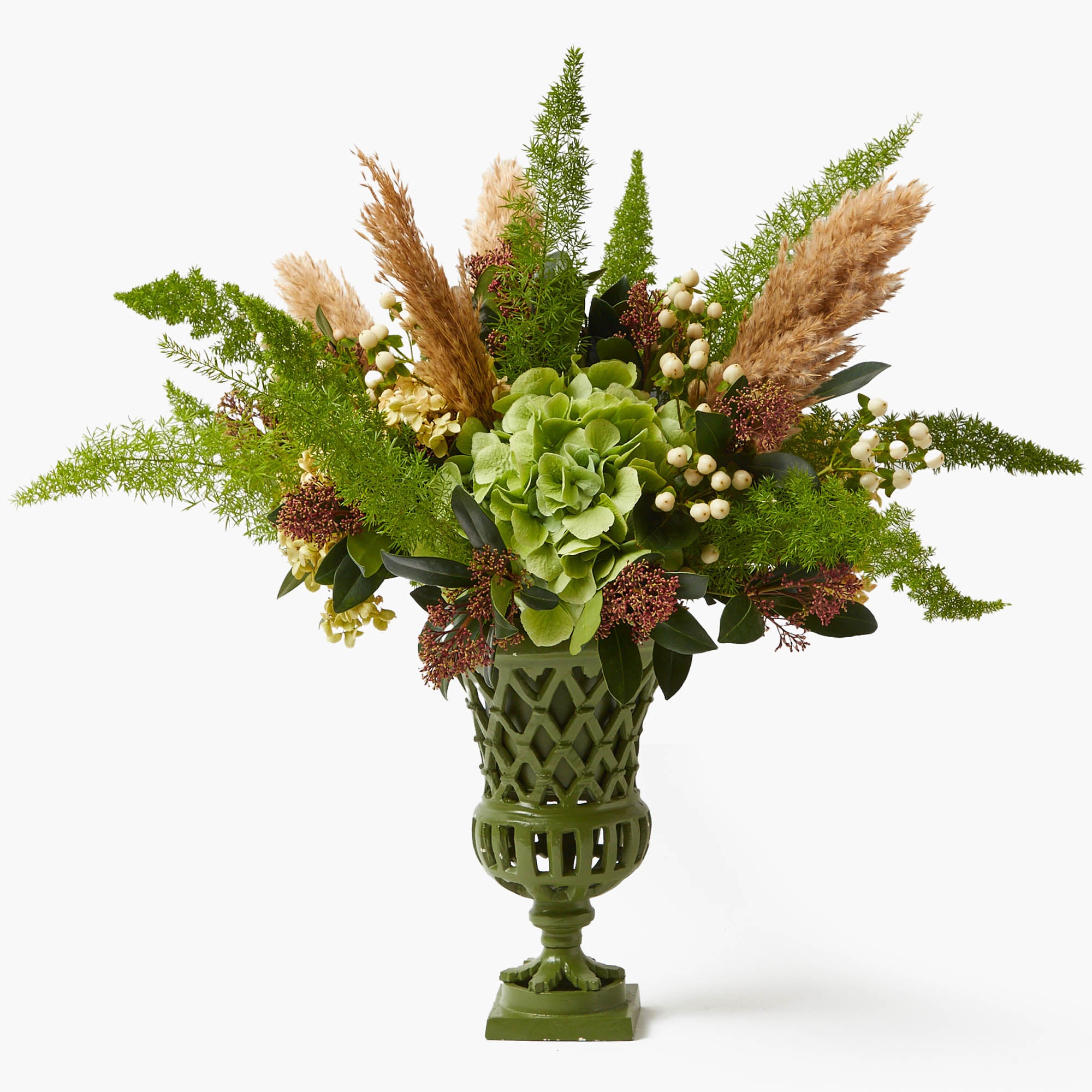 Small Adelaide Green Lattice Urn Vase