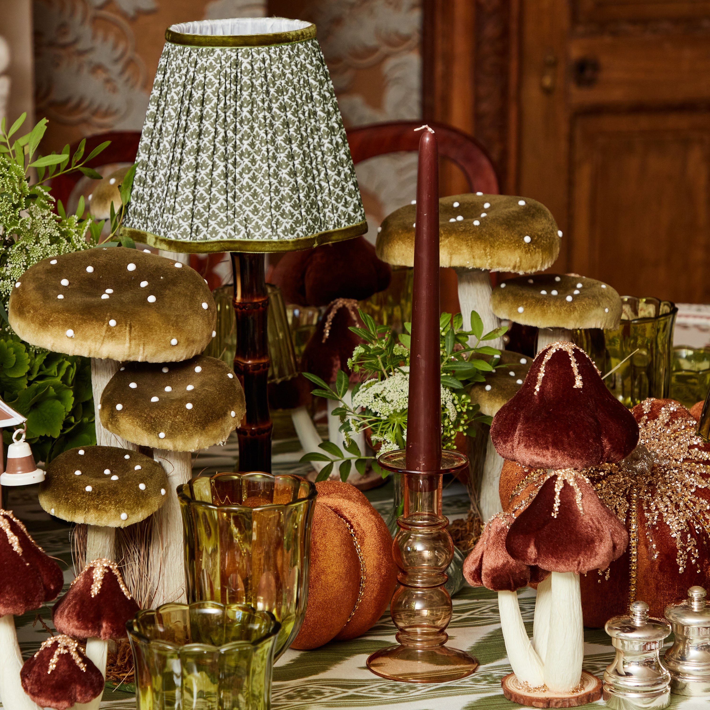 Elise Medium Amber Candle Holder (Pair)