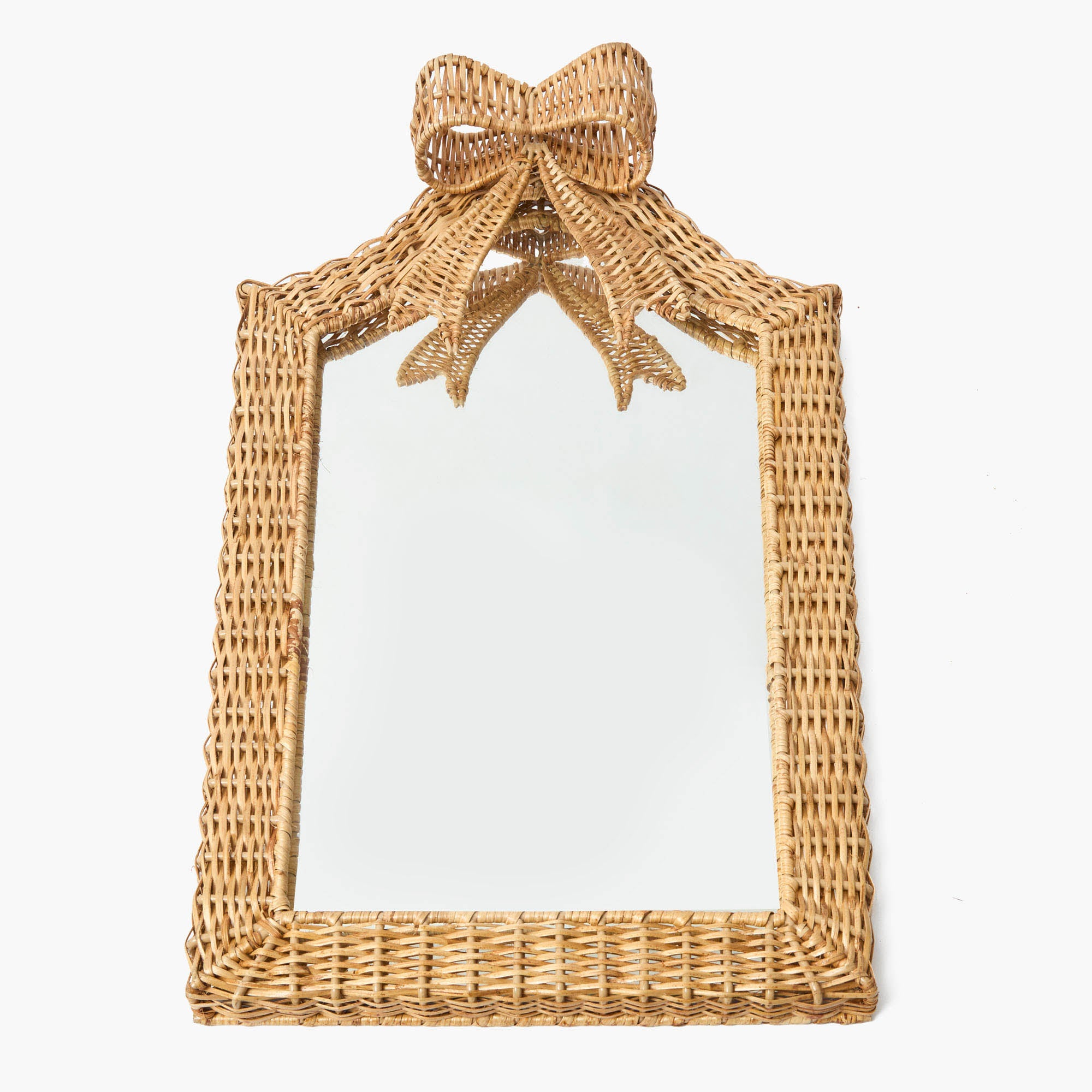 Small Celine Bow Rattan Mirror