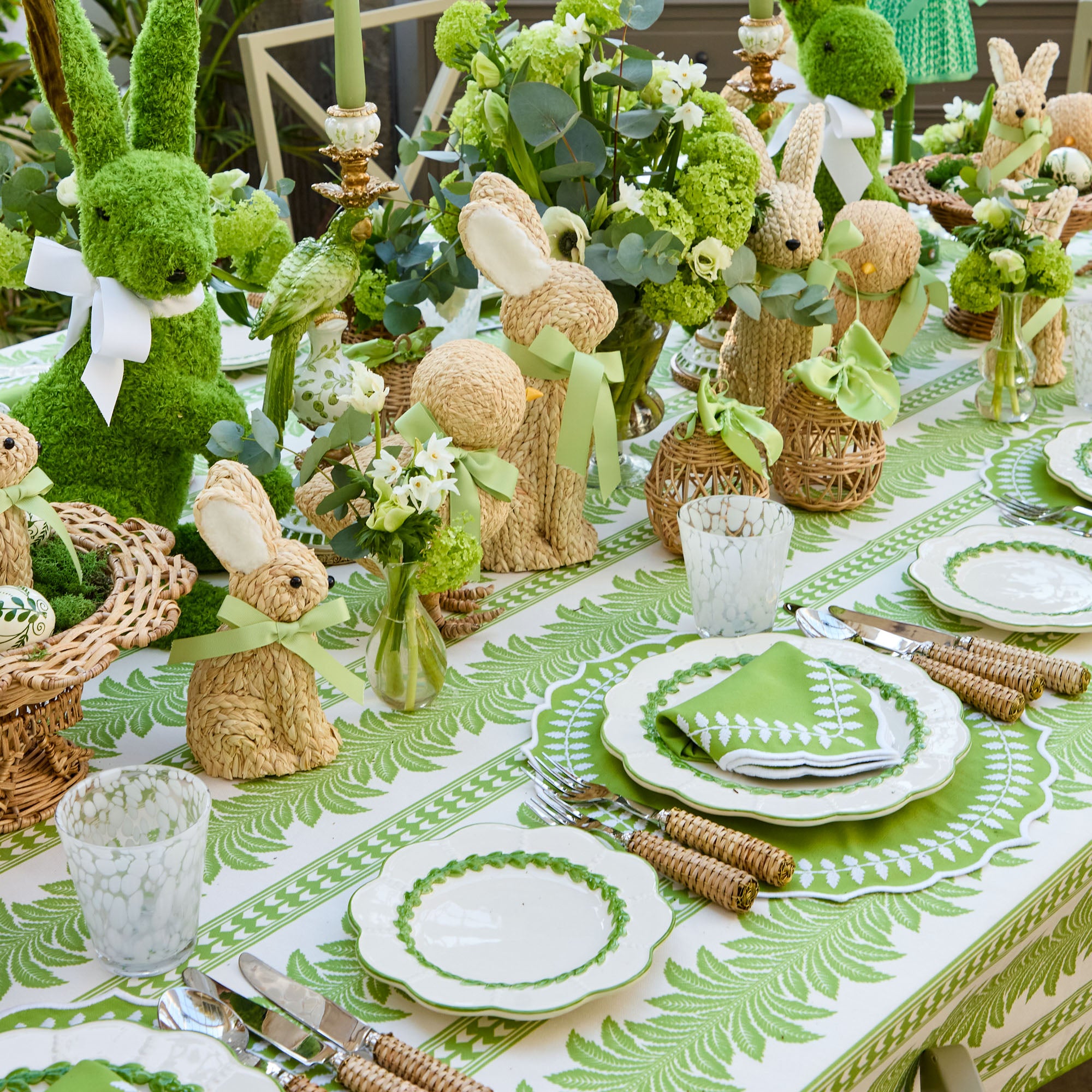 Green Laurel Starter Plates (Set of 4)