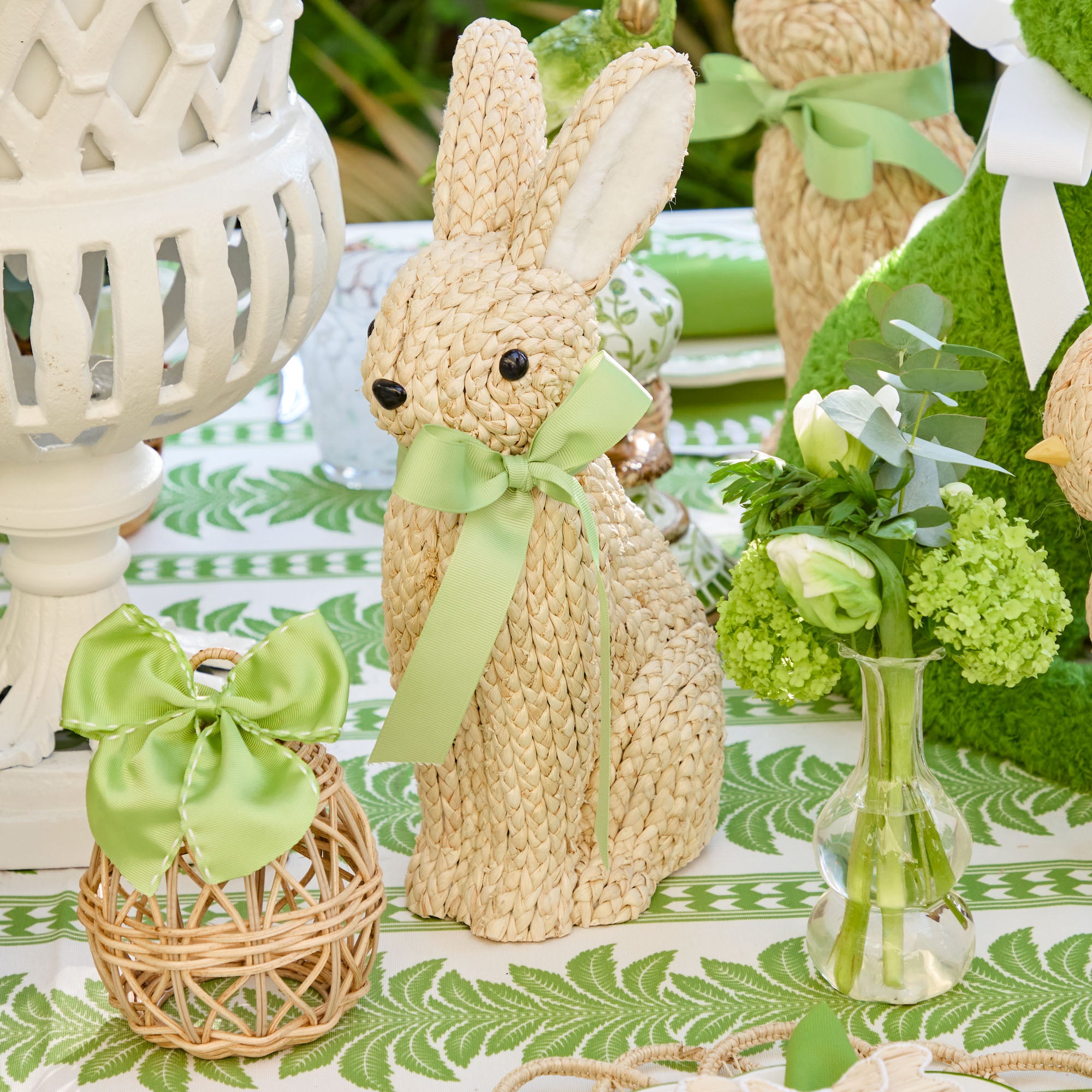 Raffia Rabbit Family