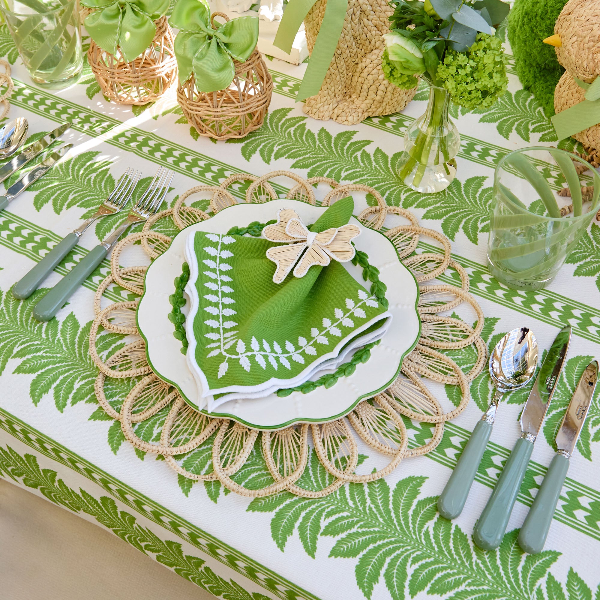 Wicker Napkin Bows (Set of 4)