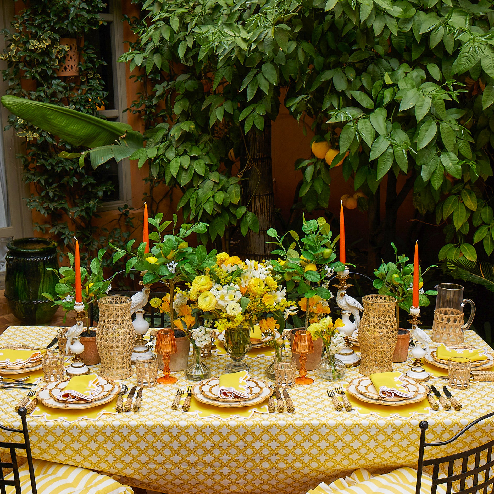 Rattan Hurricane Lantern (Pair)