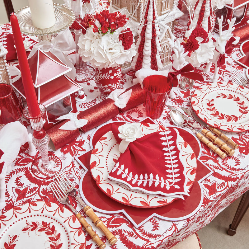 Make a bold statement with your table decor using these Red Lacquer Placemats.