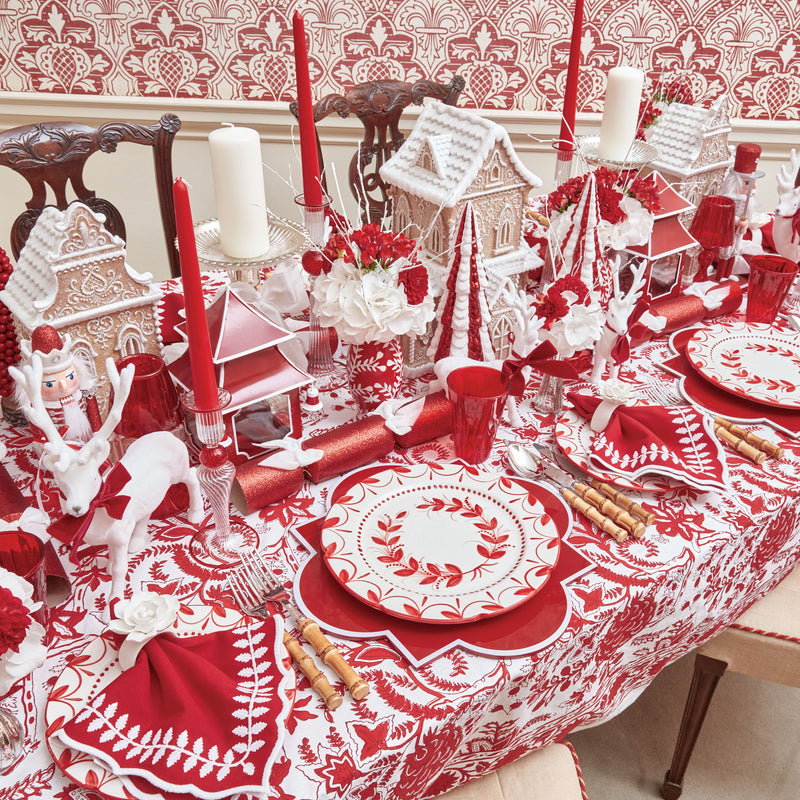 Elevate your dining decor with these exquisite Red Lacquer Placemats (Set of 4).