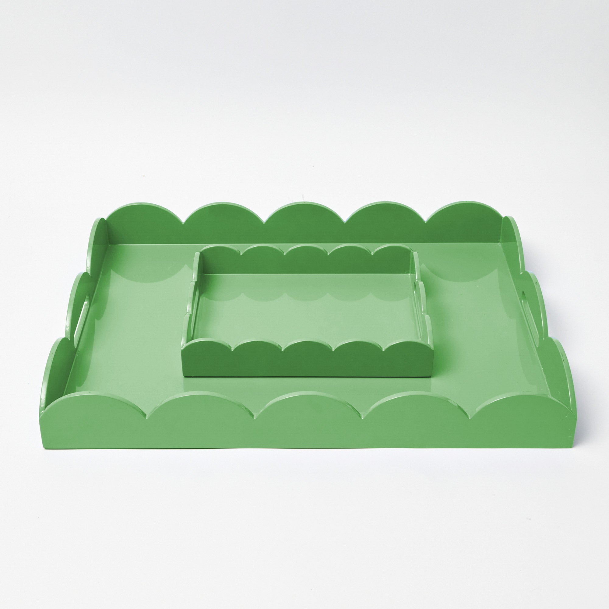 Green Lacquer Tray Set