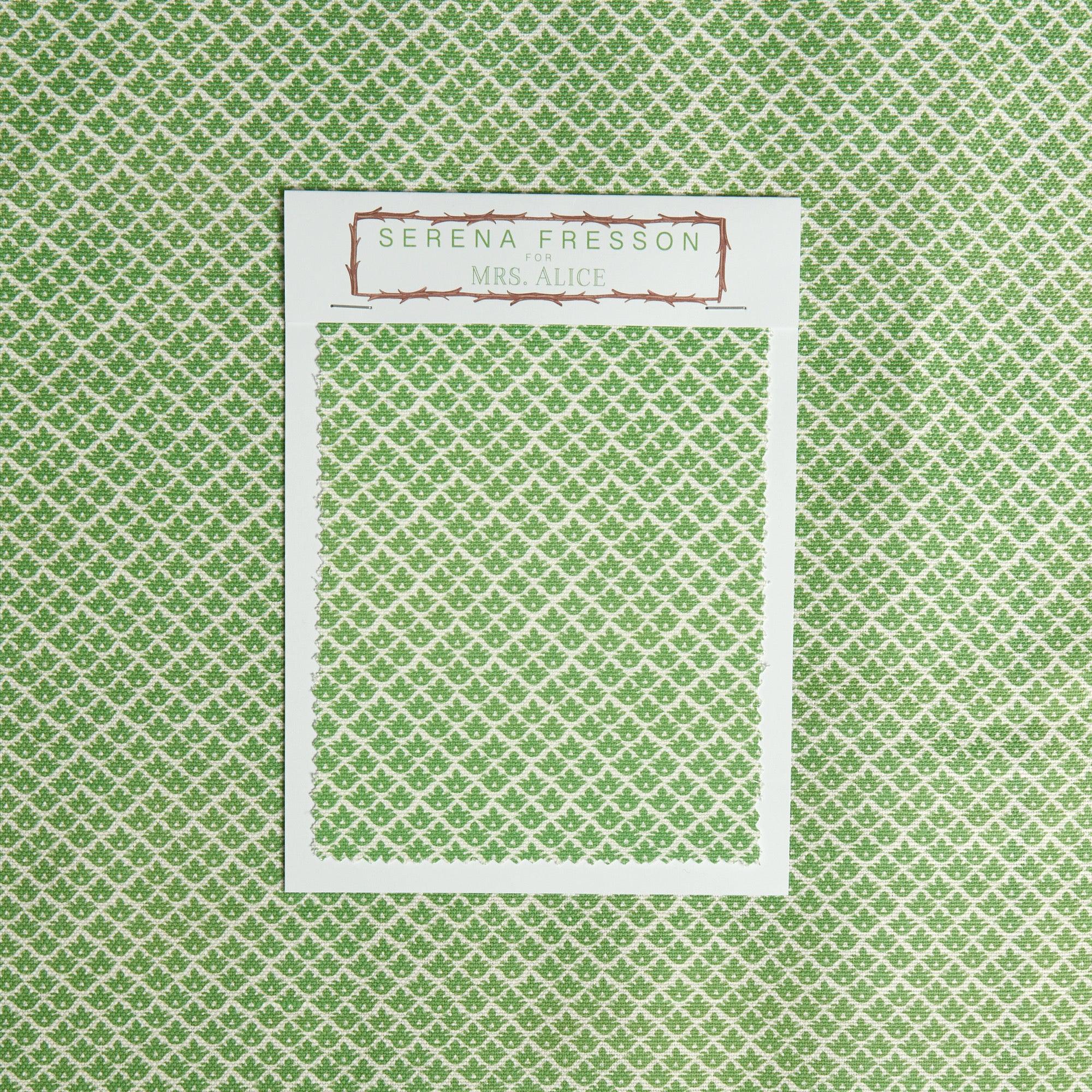 Green Lotus Flower Fabric - Mrs. Alice