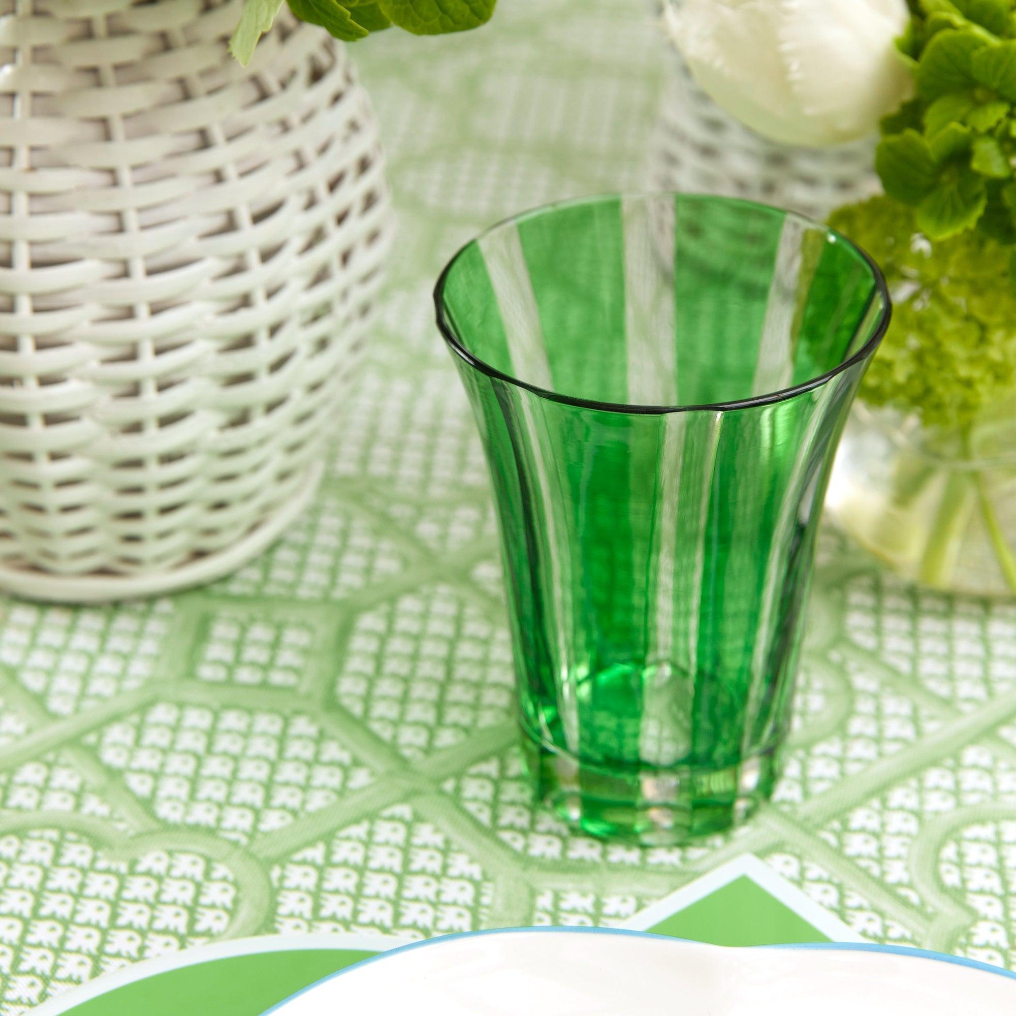 Green Positano Glasses (Set of 4) - Mrs. Alice