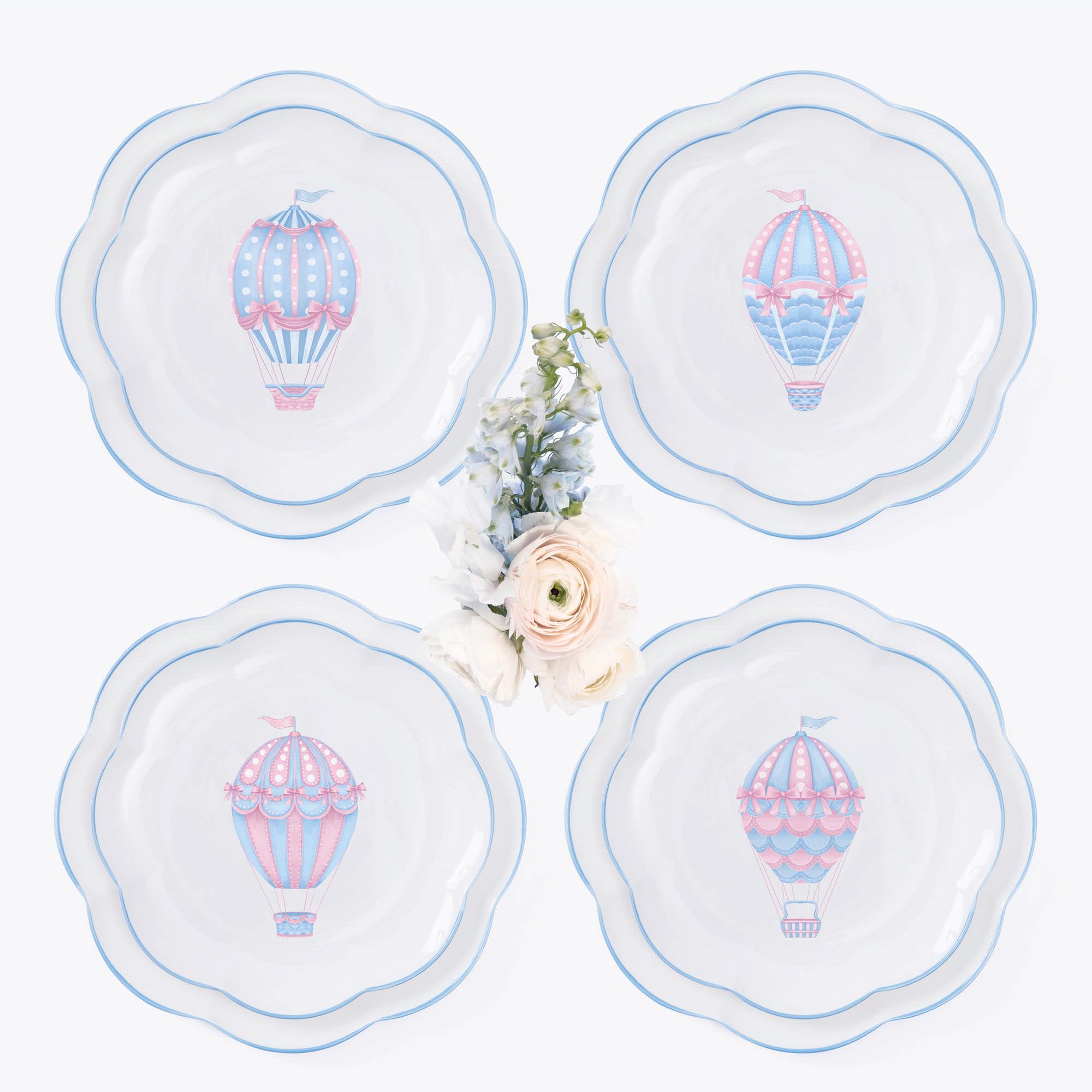 Bea Balloon Dinner & Starter Plates (Set of 8)