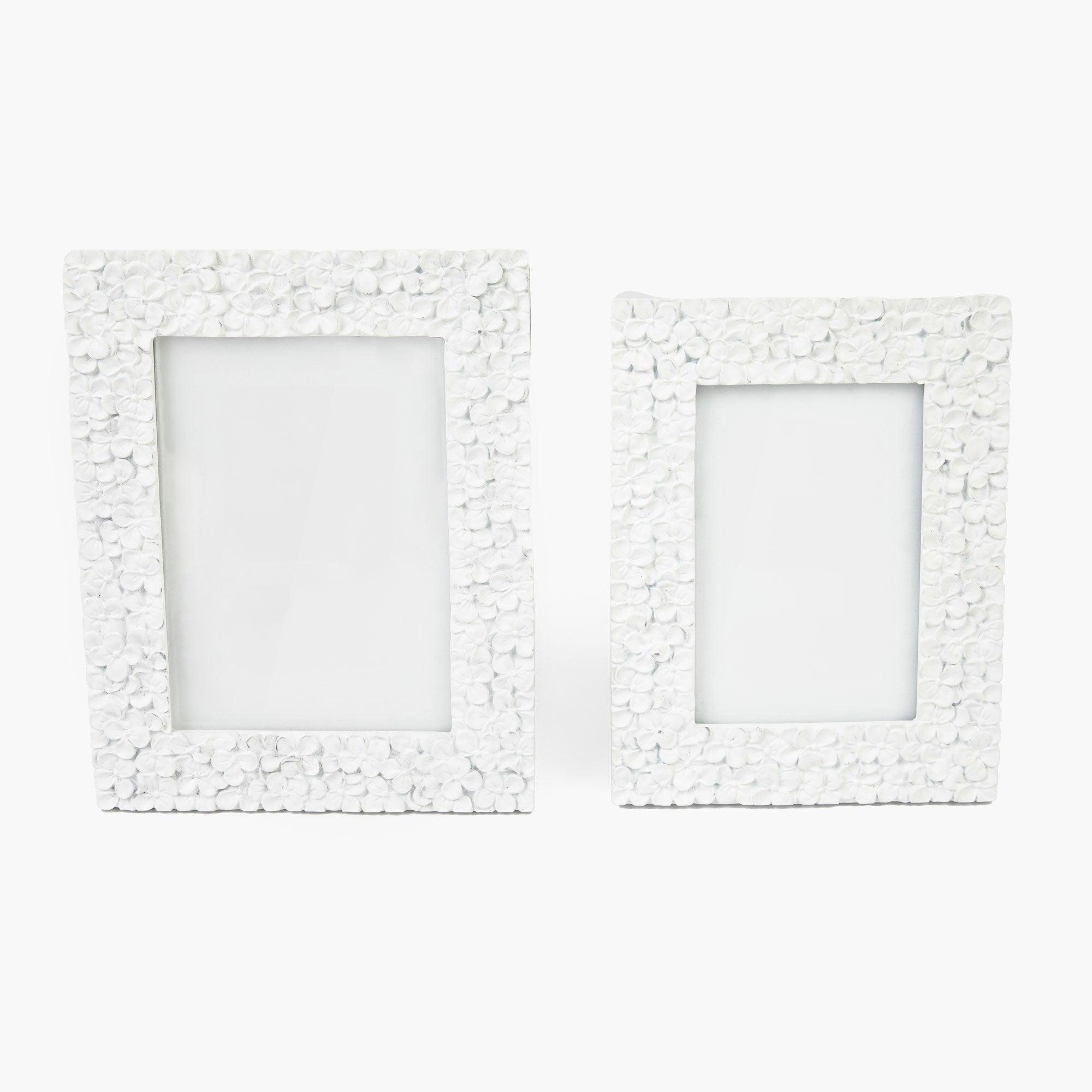 White Hydrangea Photo Frames (Set of 2)