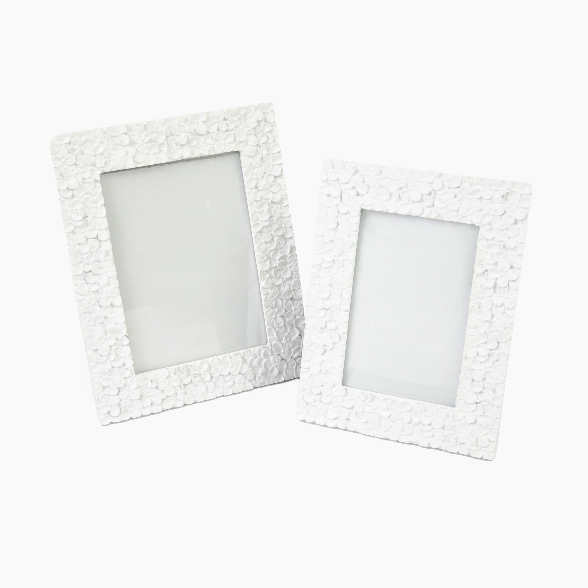 White Hydrangea Photo Frames (Set of 2)