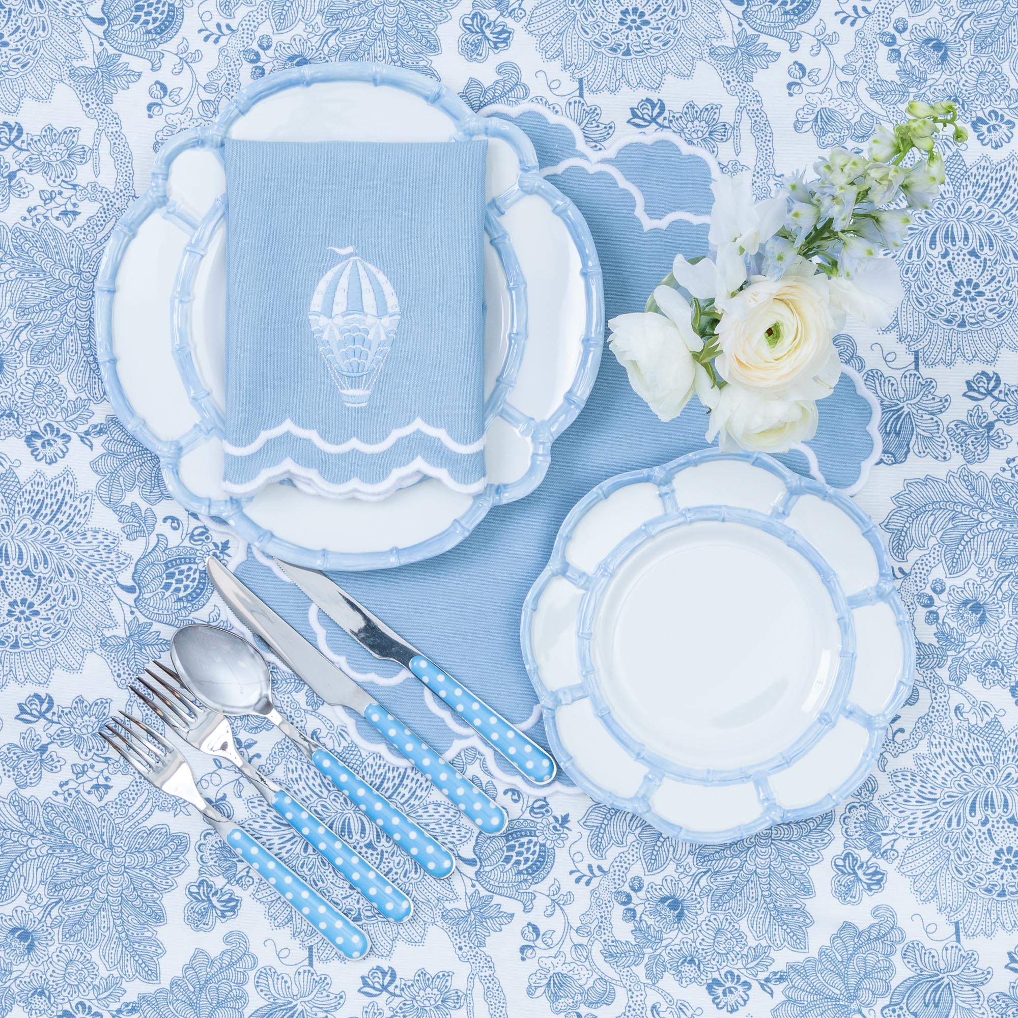 Angelique Blue Tablecloth