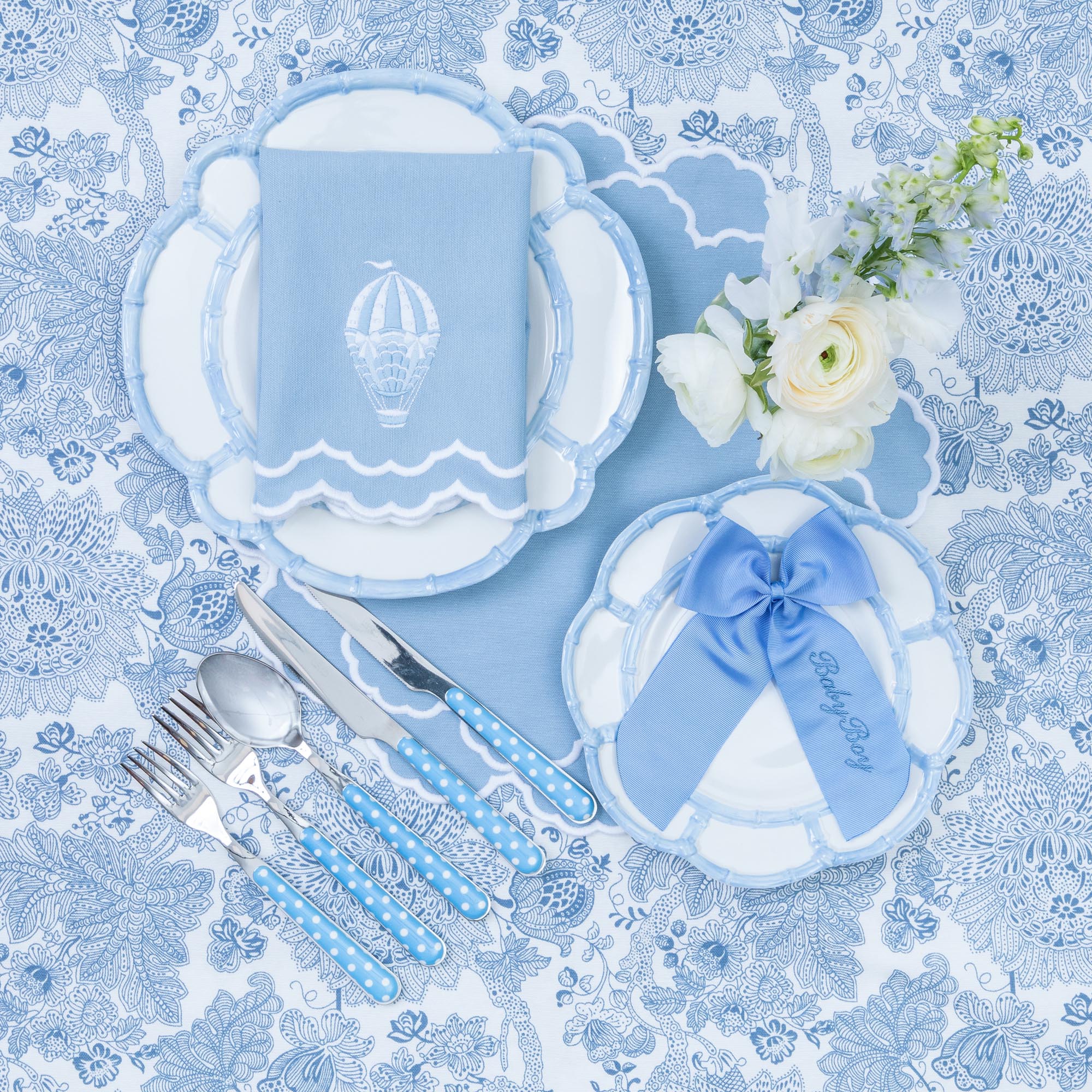 Blue Polka Dot Cutlery (5 piece)
