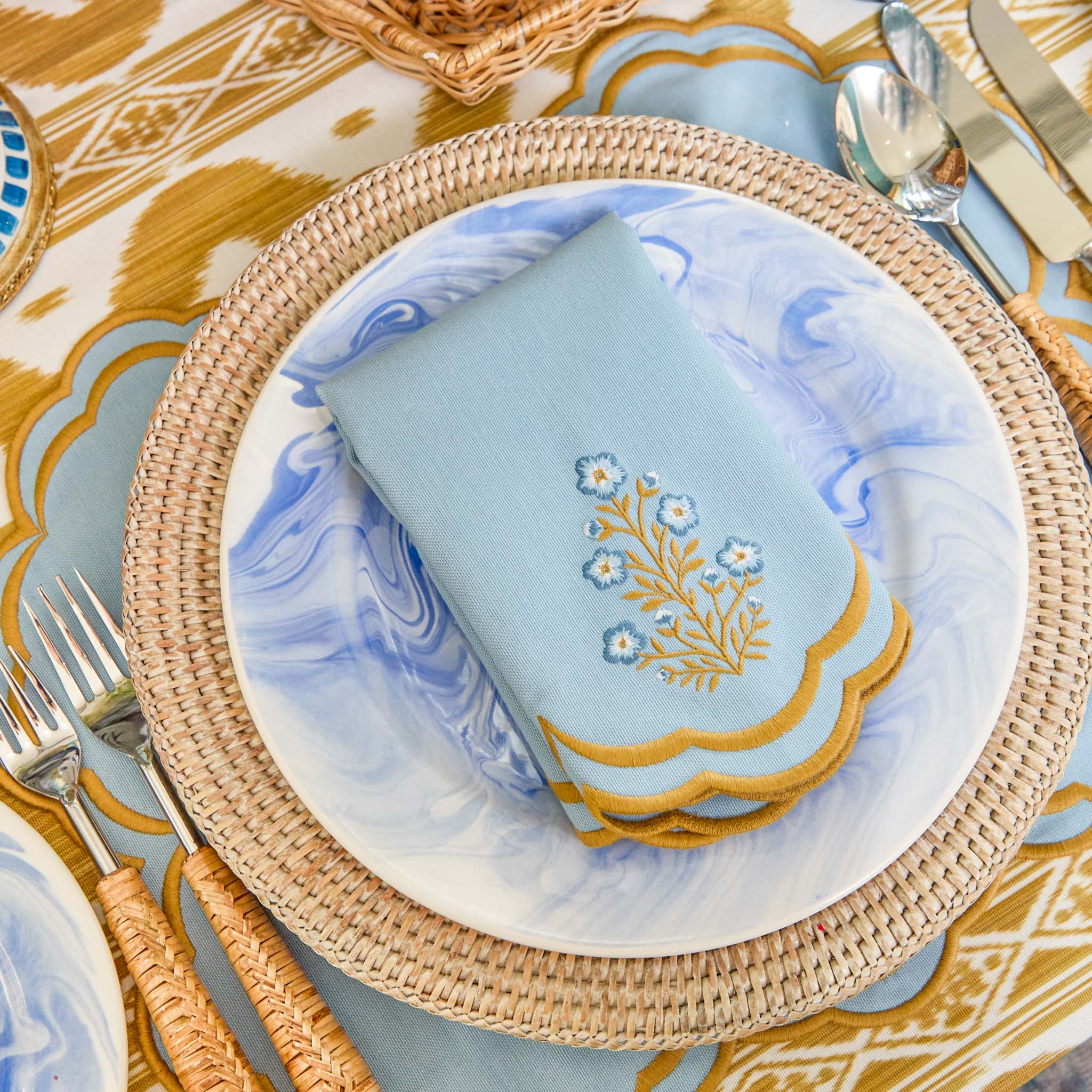 Natural Rattan Charger Plates (Set of 4)