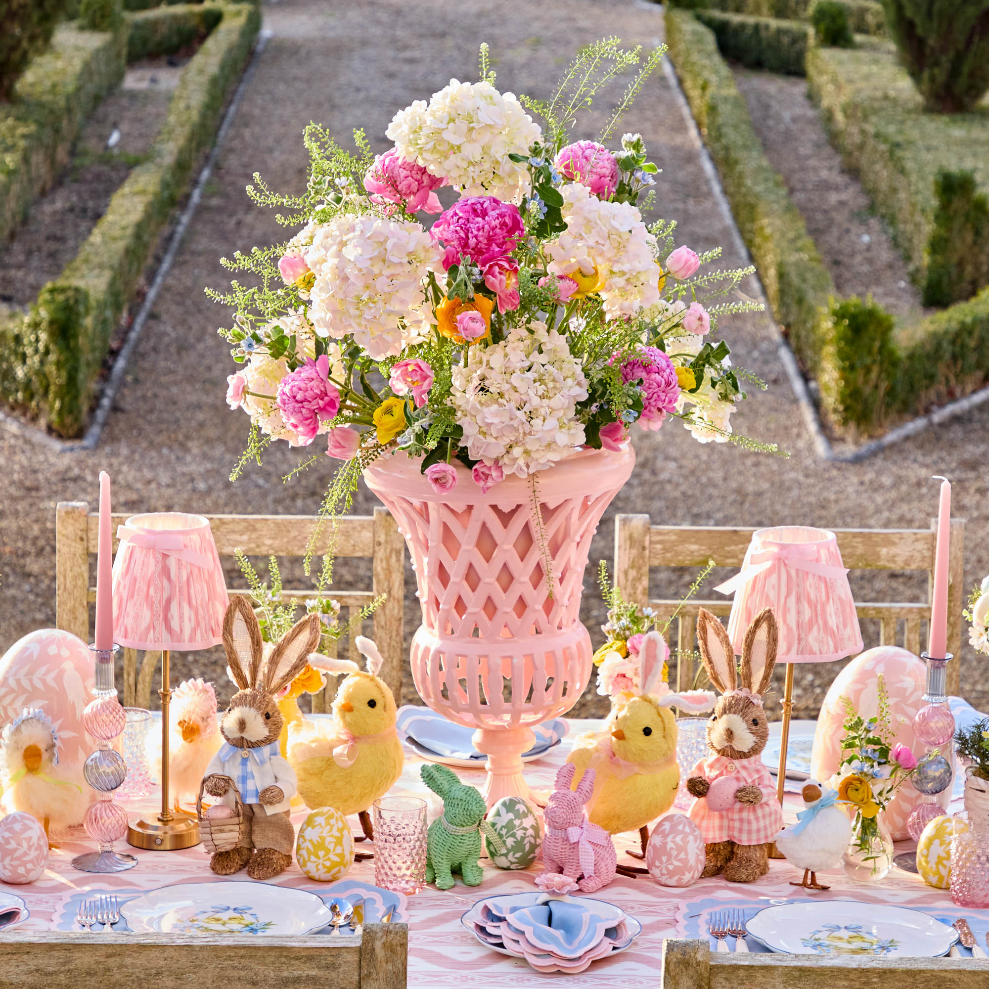 Adelaide Pink Lattice Urn