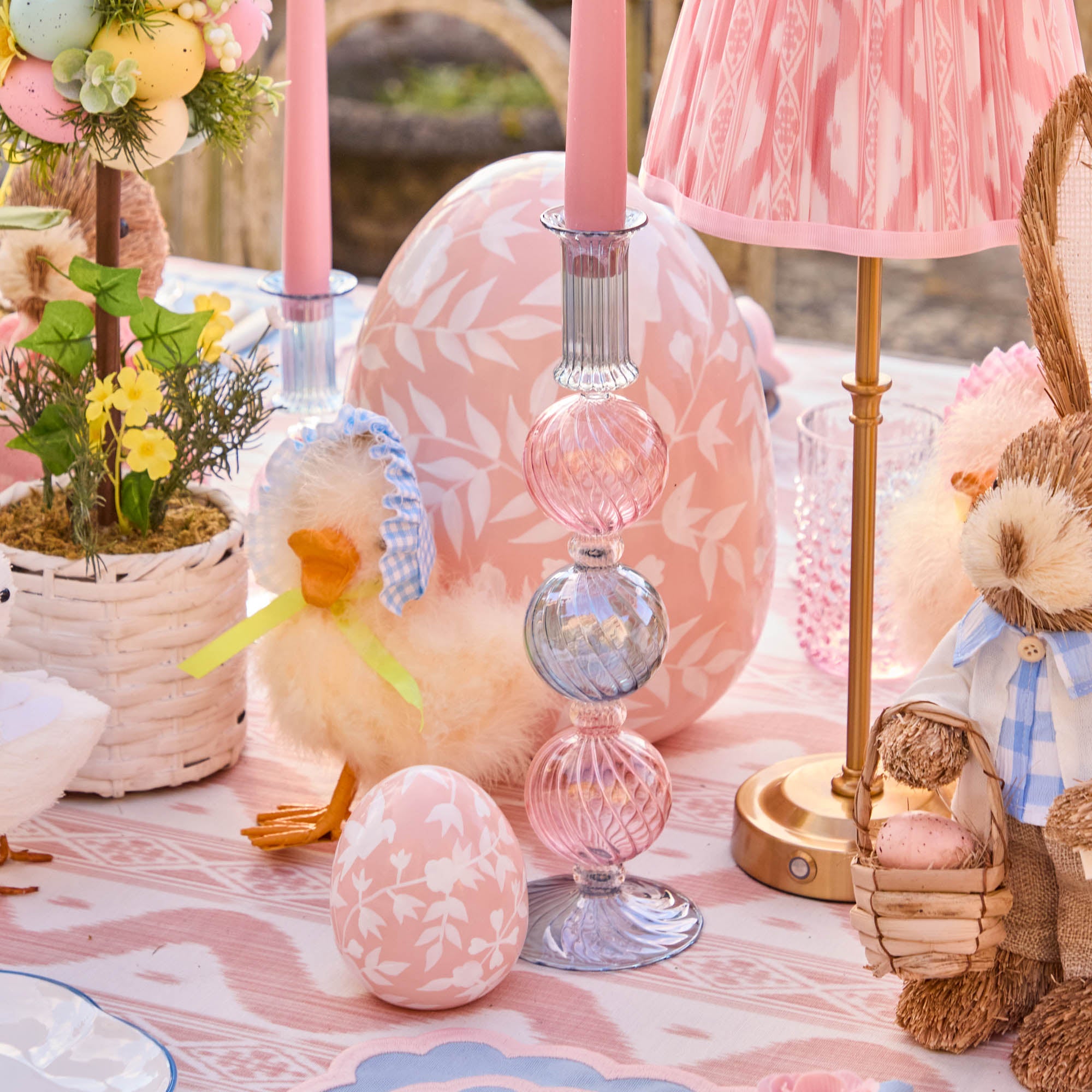 Floral Tole Eggs (Set of 4)